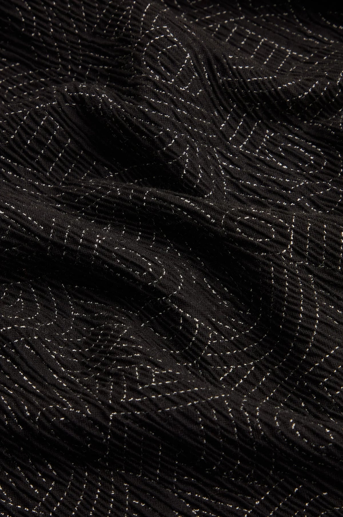 Sahara Stitched Jacquard Bubble Trouser - Black