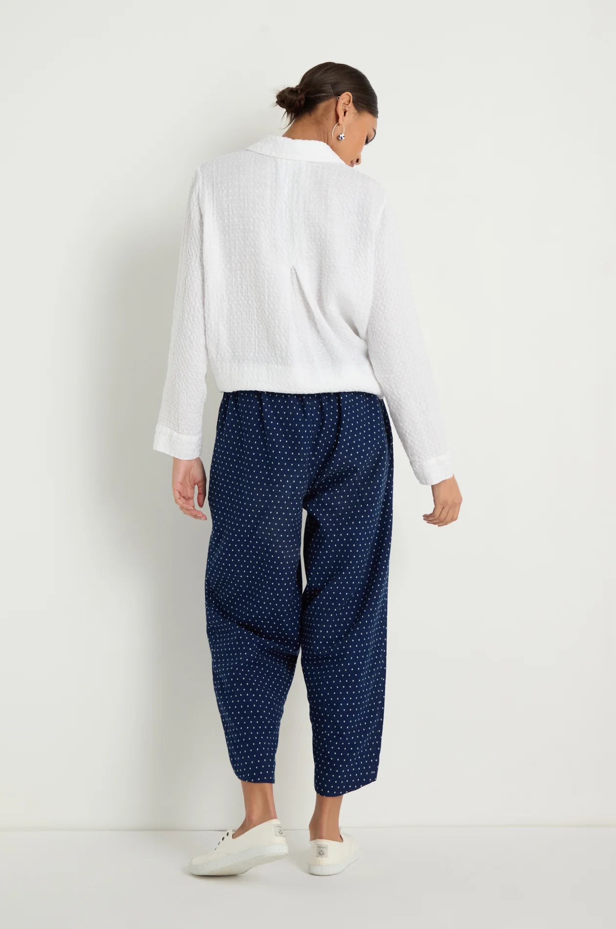 picture of Sahara Spot Cotton Bubble Trouser - Indigo - Number Two - womens - fashion - clothing - Sahara 4