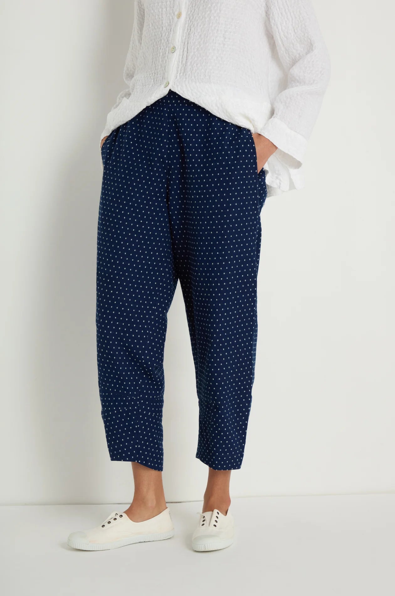 picture of Sahara Spot Cotton Bubble Trouser - Indigo - Number Two - womens - fashion - clothing - Sahara 1