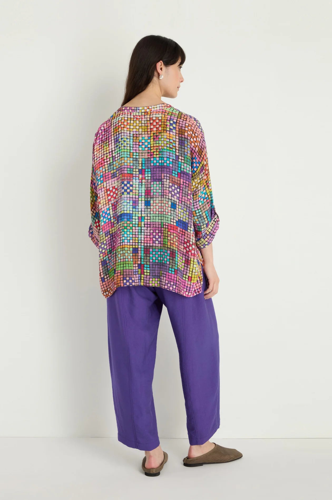 picture of Sahara Coloured Glass Tiles Boxy Shirt - Multi - Number Two - womens - fashion - clothing - Sahara 4