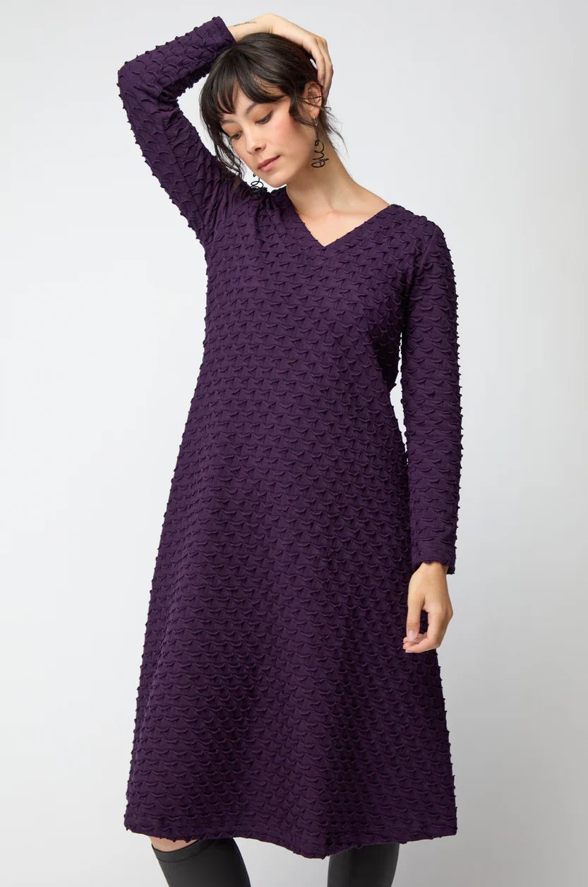 picture of Sahara Origami Jersey V Neck Dress - Damson - Number Two - womens - fashion - clothing - Sahara 2