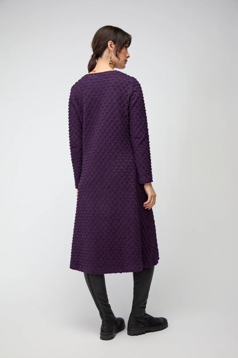 picture of Sahara Origami Jersey V Neck Dress - Damson - Number Two - womens - fashion - clothing - Sahara 4