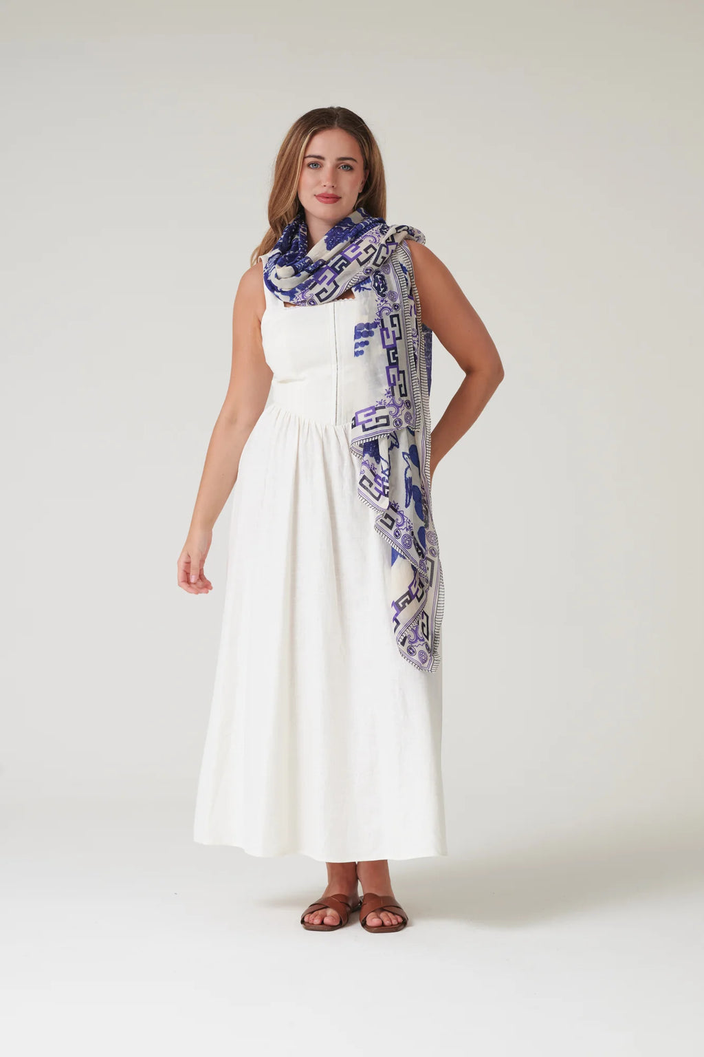 picture of One Hundred Stars Scarf - Giant Willow Blue - Number Two - womens - fashion - accessories - One Hundred Stars 5