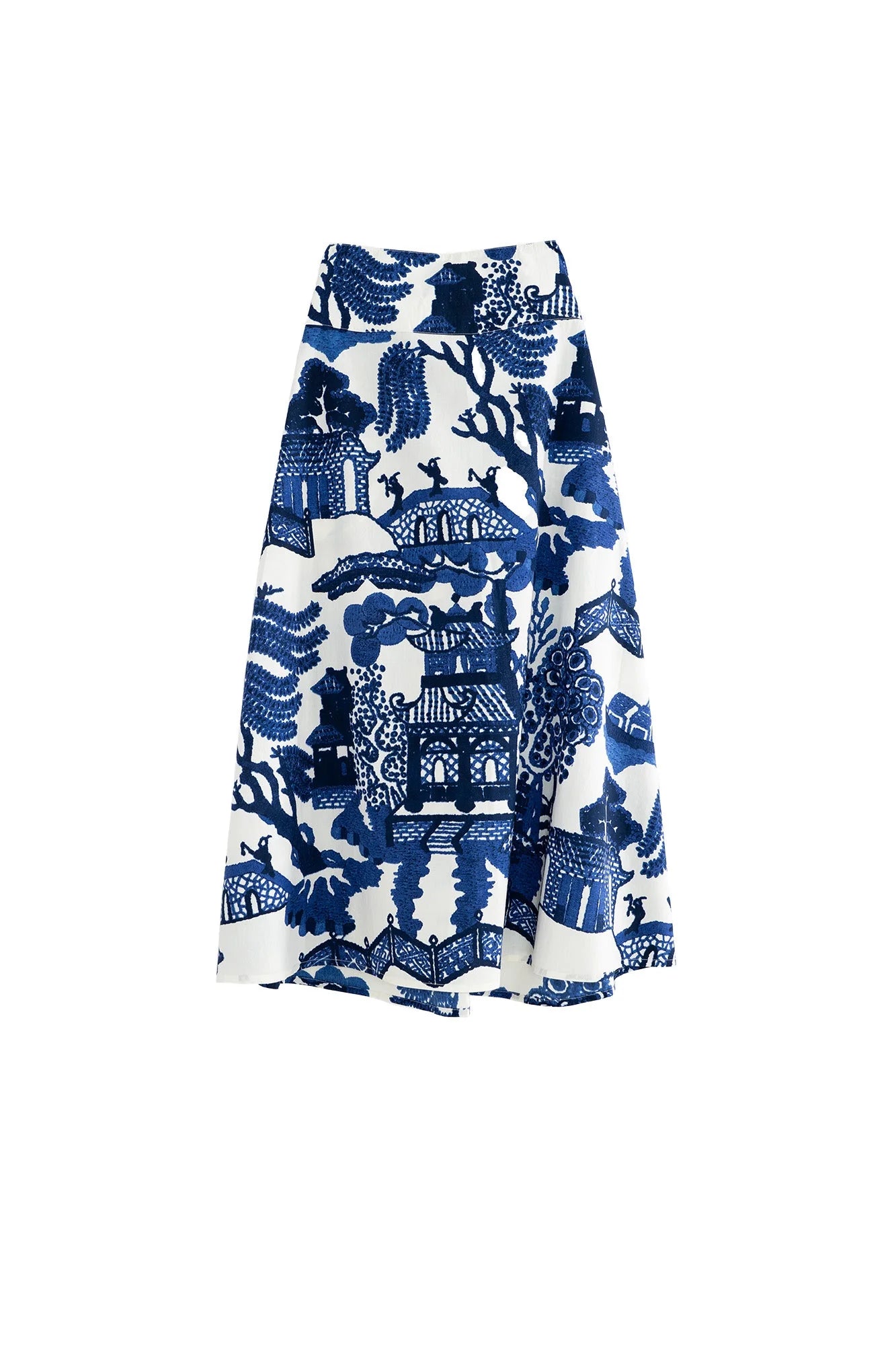 picture of One Hundred Stars Giant Willow A - Line Maxi Skirt - Blue - Number Two - womens - fashion - clothing - One Hundred Stars 3