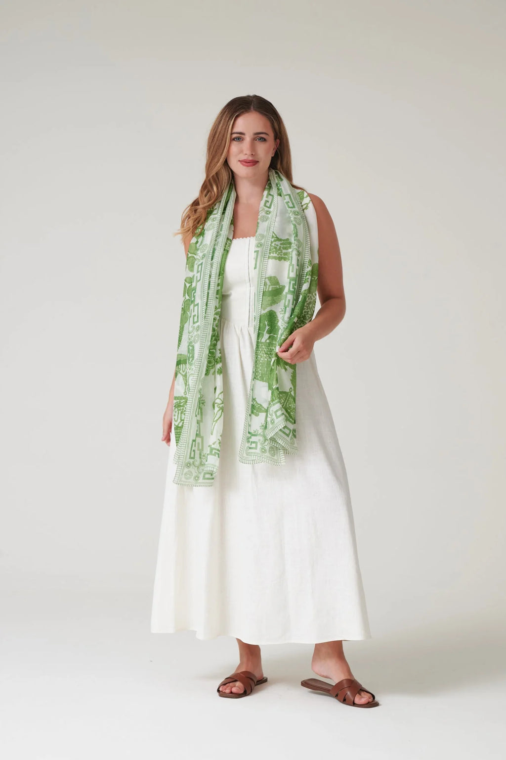 picture of One Hundred Stars Scarf - Giant Willow Green - Number Two - womens - fashion - accessories - One Hundred Stars 5