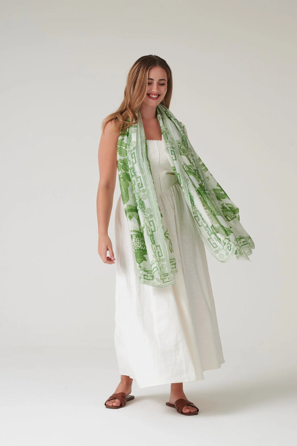 picture of One Hundred Stars Scarf - Giant Willow Green - Number Two - womens - fashion - accessories - One Hundred Stars 4