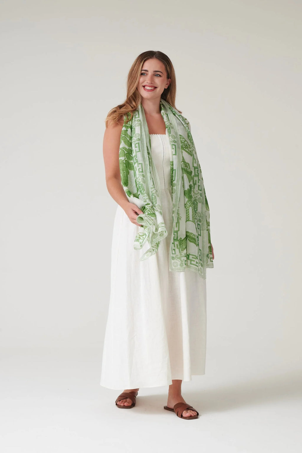 picture of One Hundred Stars Scarf - Giant Willow Green - Number Two - womens - fashion - accessories - One Hundred Stars 3