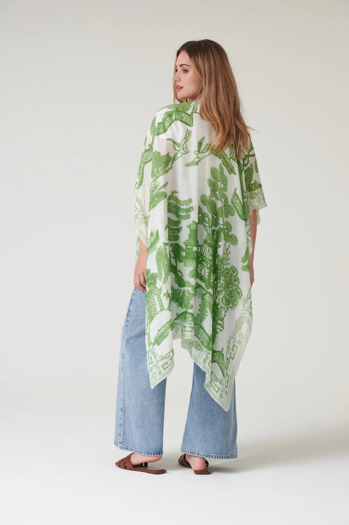 picture of One Hundred Stars Throwover - Giant Willow Green - Number Two - womens - fashion - clothing - One Hundred Stars 1