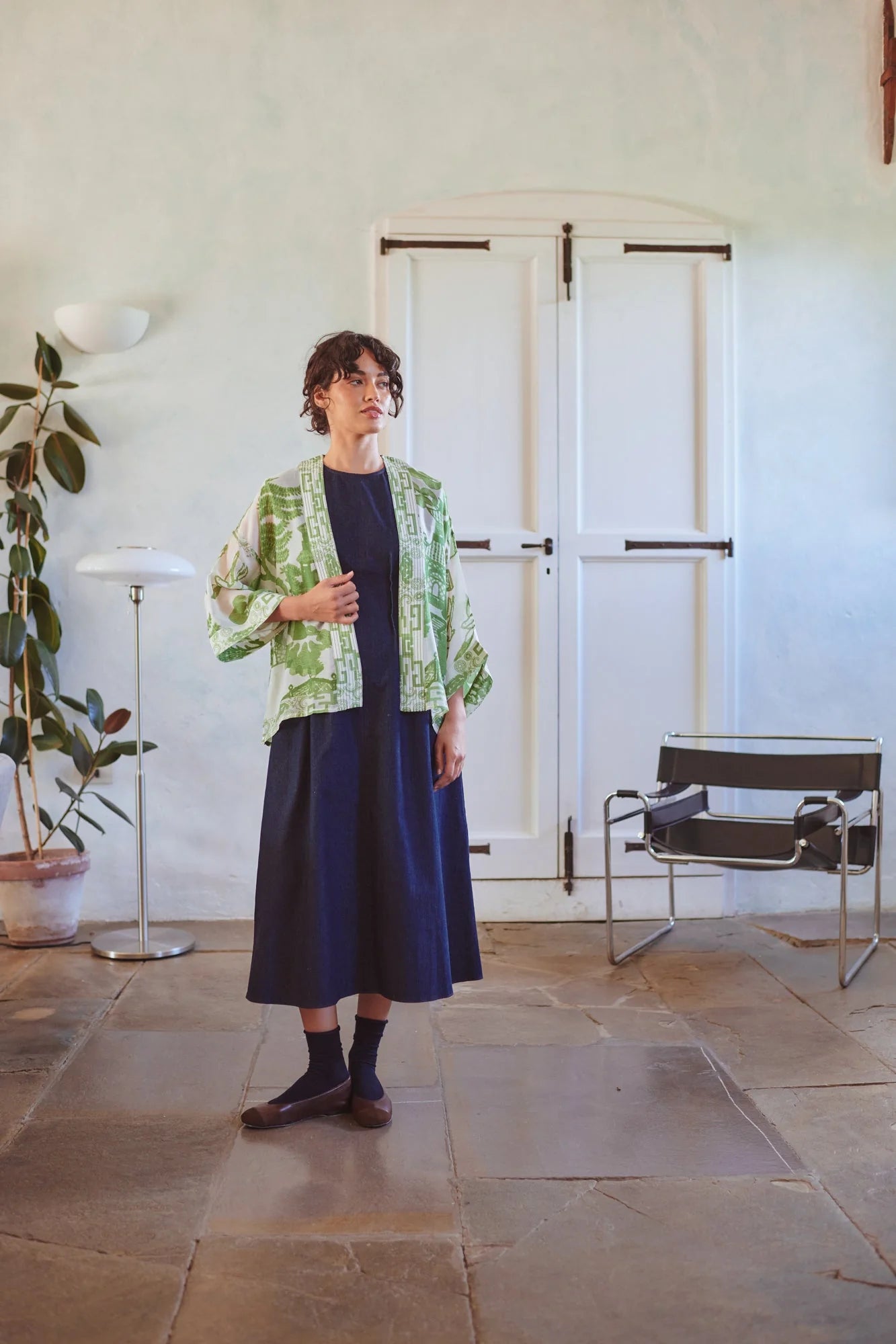 picture of One Hundred Stars Kimono - Giant Willow Green - Number Two - womens - fashion - clothing - One Hundred Stars 3