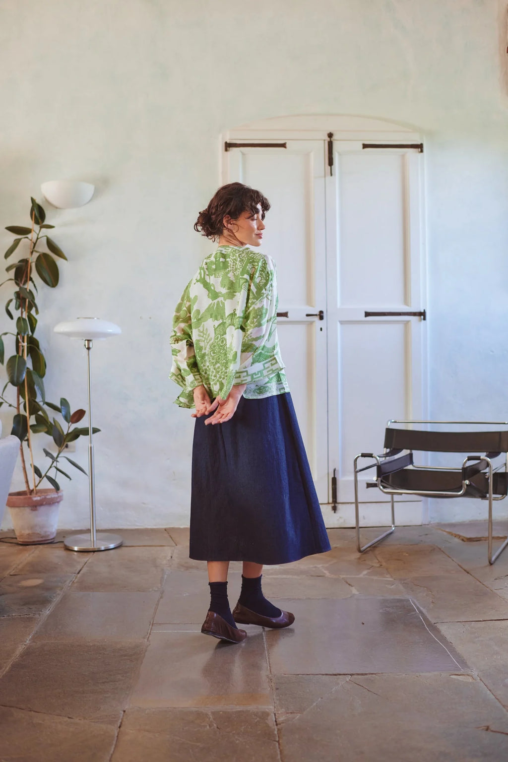 picture of One Hundred Stars Kimono - Giant Willow Green - Number Two - womens - fashion - clothing - One Hundred Stars 4
