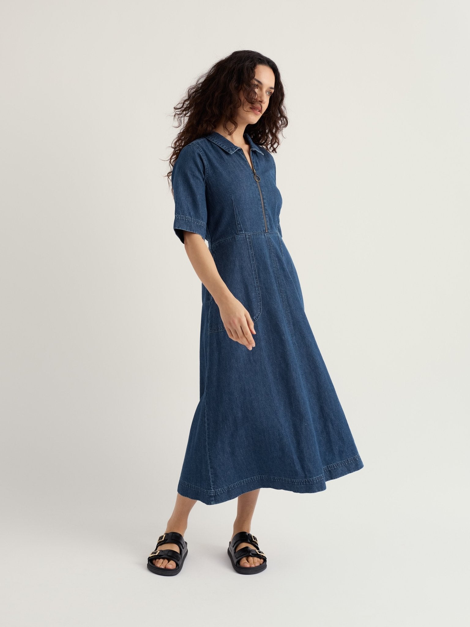 picture of Seasalt Gwenter Dress - Mid Wash Denim - Number Two - womens - fashion - clothing - Seasalt 1