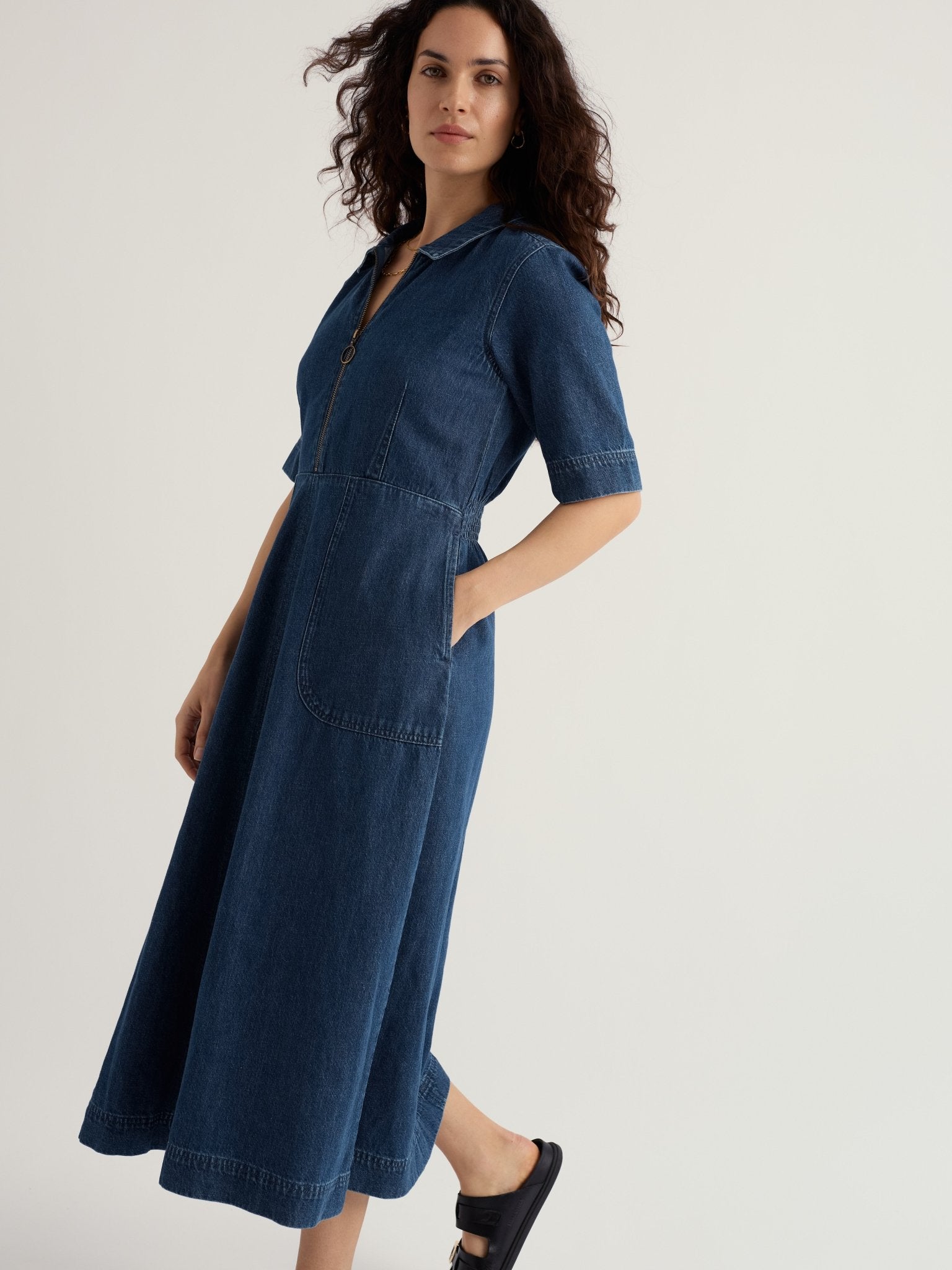 picture of Seasalt Gwenter Dress - Mid Wash Denim - Number Two - womens - fashion - clothing - Seasalt 5