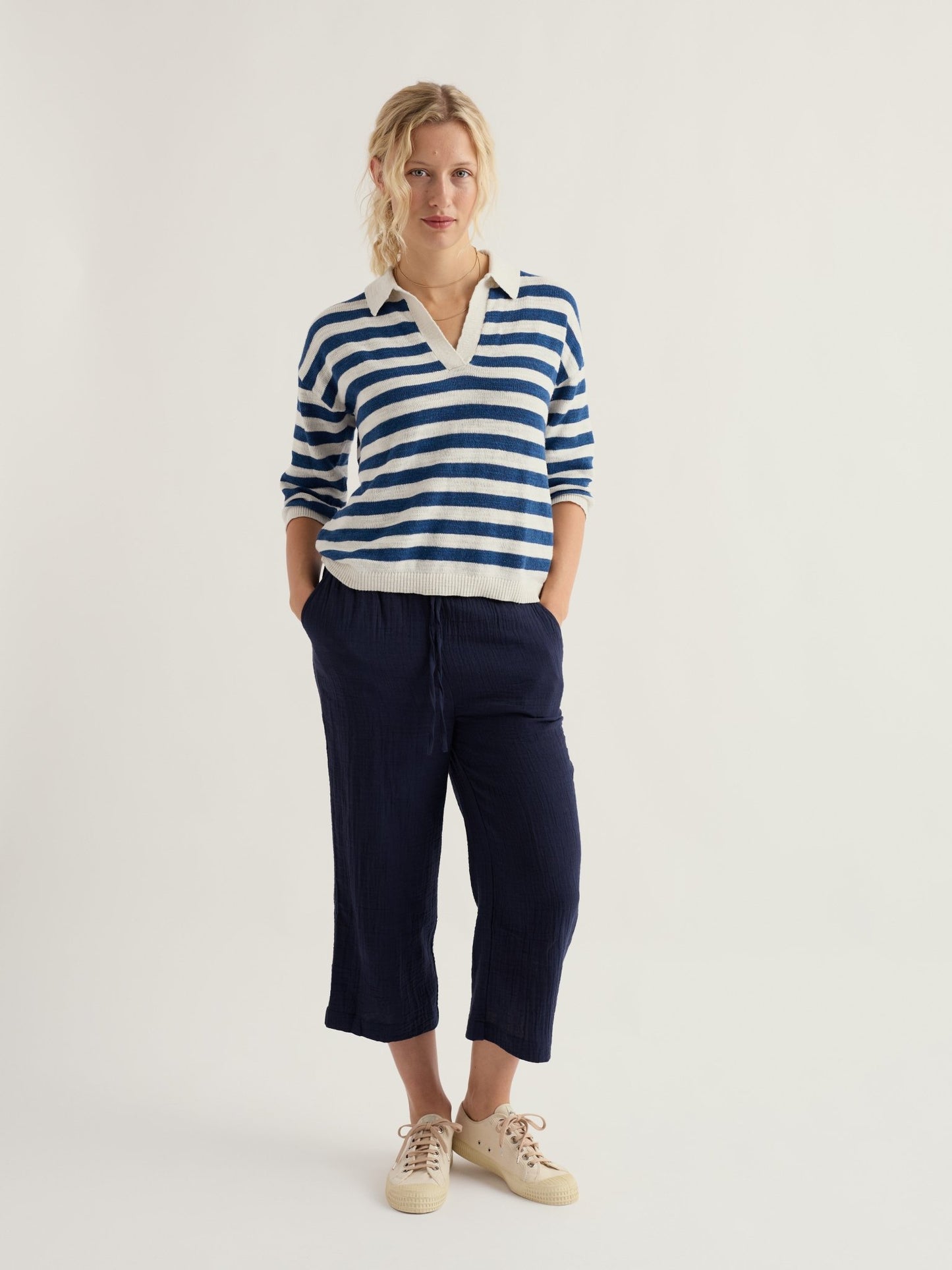 picture of Seasalt Gwynver Jumper - Cornish Dark Voyage Chalk - Number Two - womens - fashion - clothing - Seasalt 4
