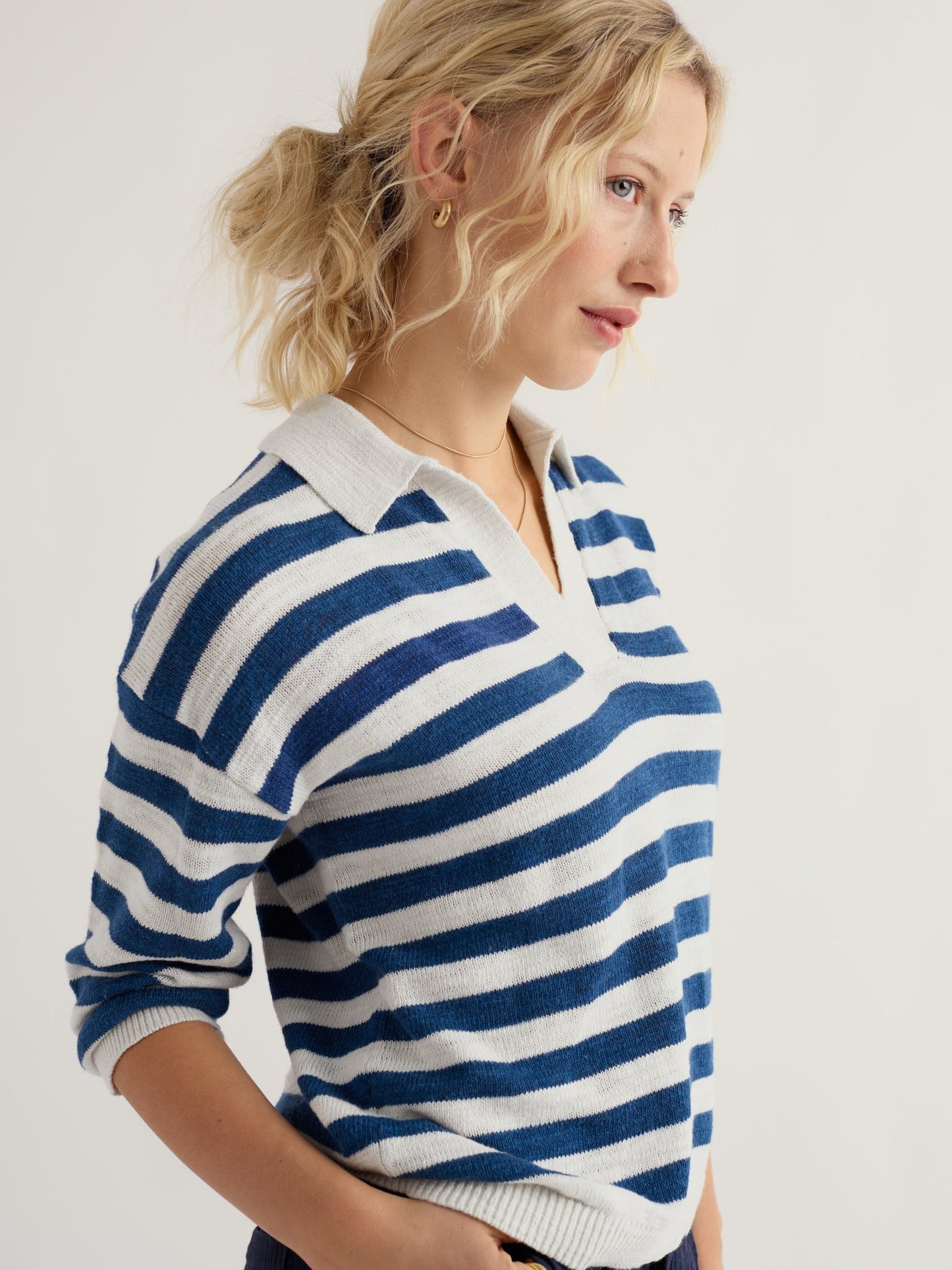 picture of Seasalt Gwynver Jumper - Cornish Dark Voyage Chalk - Number Two - womens - fashion - clothing - Seasalt 2