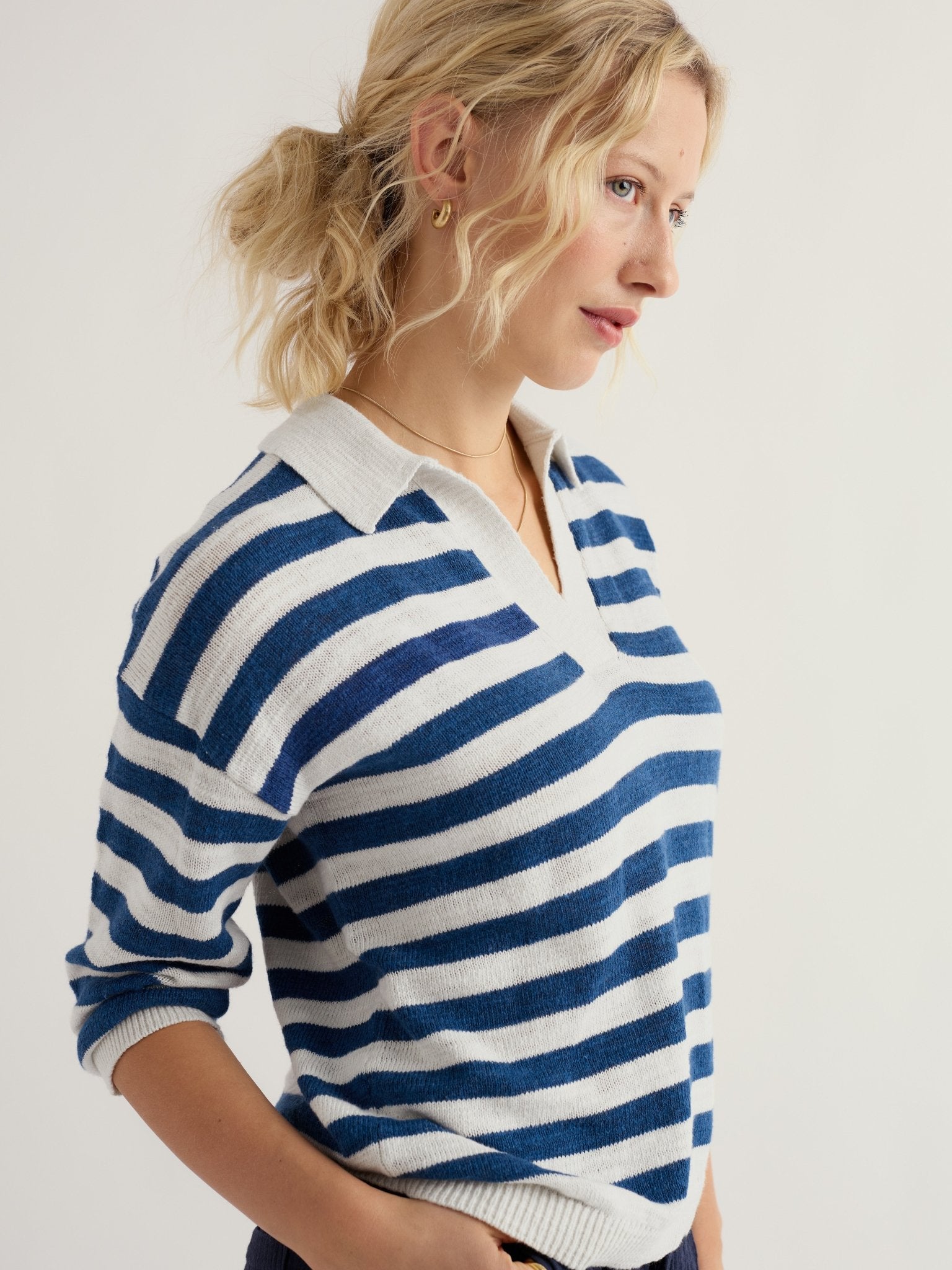 picture of Seasalt Gwynver Jumper - Cornish Dark Voyage Chalk - Number Two - womens - fashion - clothing - Seasalt 2