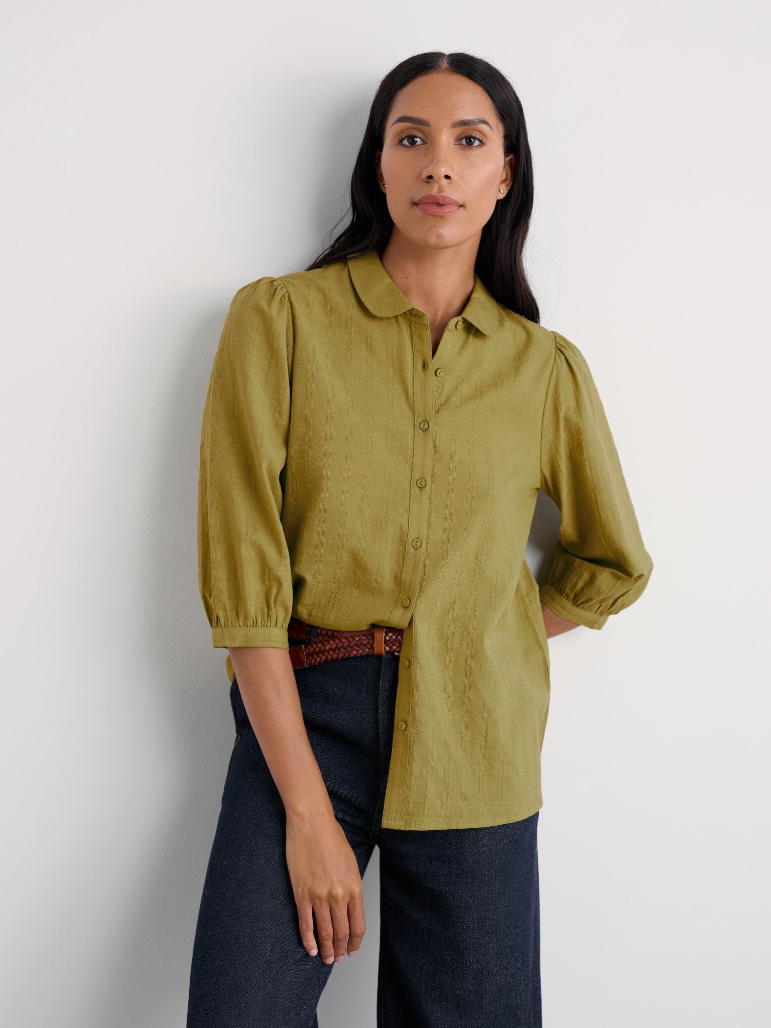 picture of Seasalt Hope Cottage Blouse - Fennel - Number Two - womens - fashion - clothing - Seasalt 1
