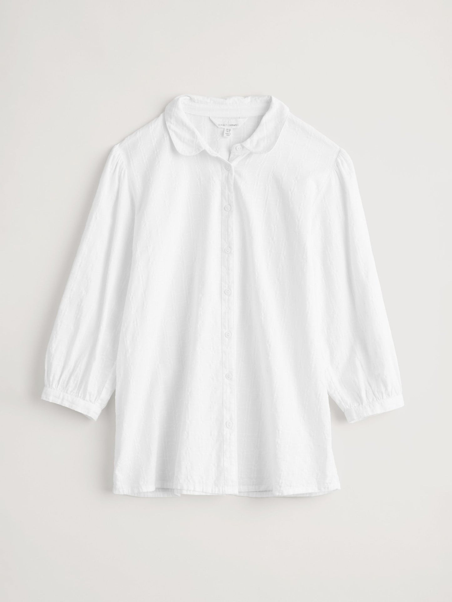 picture of Seasalt Hope Cottage Organic Cotton Check Blouse Salt - Number Two - womens - fashion - ethical - clothing -