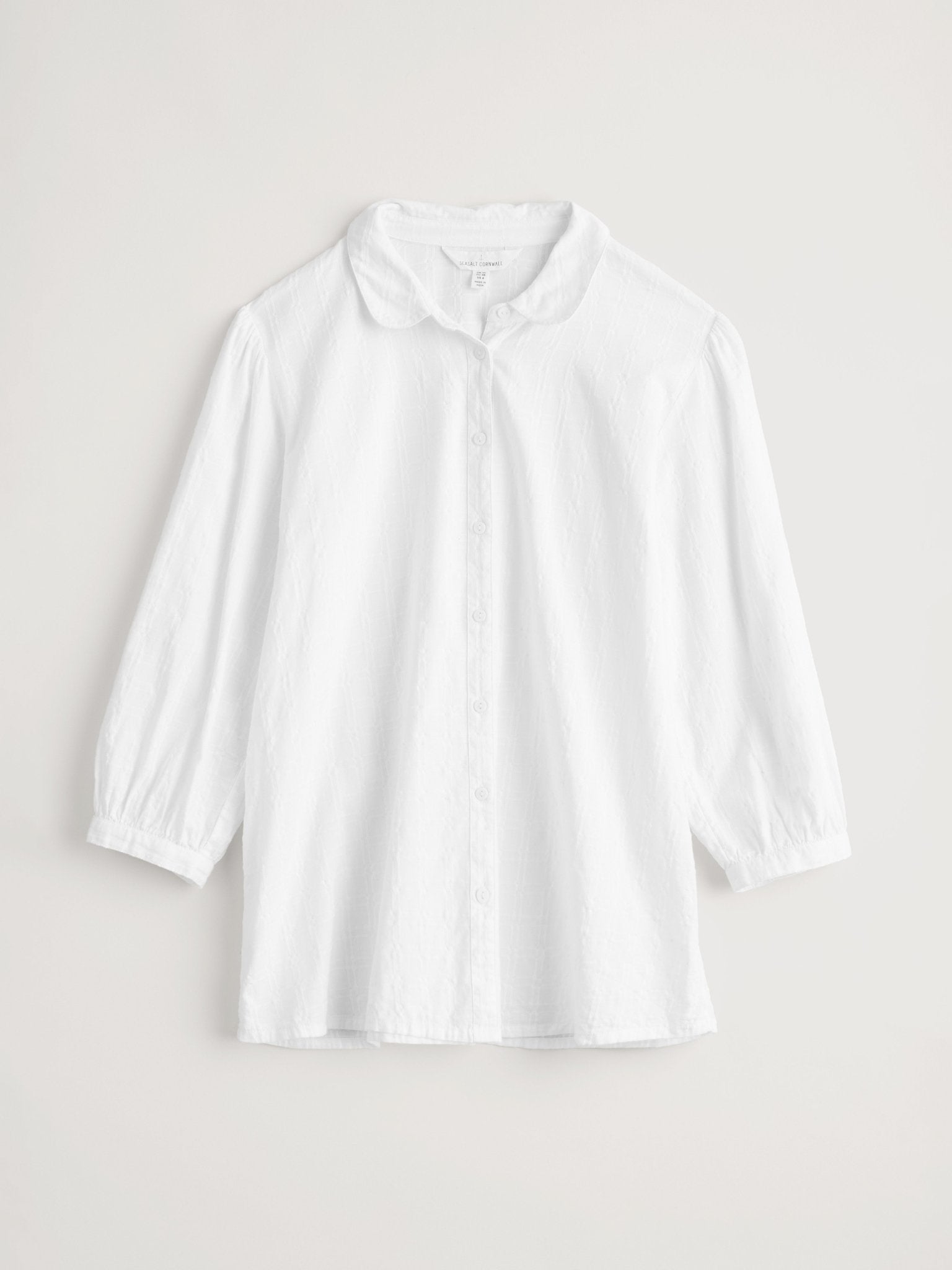 picture of Seasalt Hope Cottage Organic Cotton Check Blouse Salt - Number Two - womens - fashion - ethical - clothing -