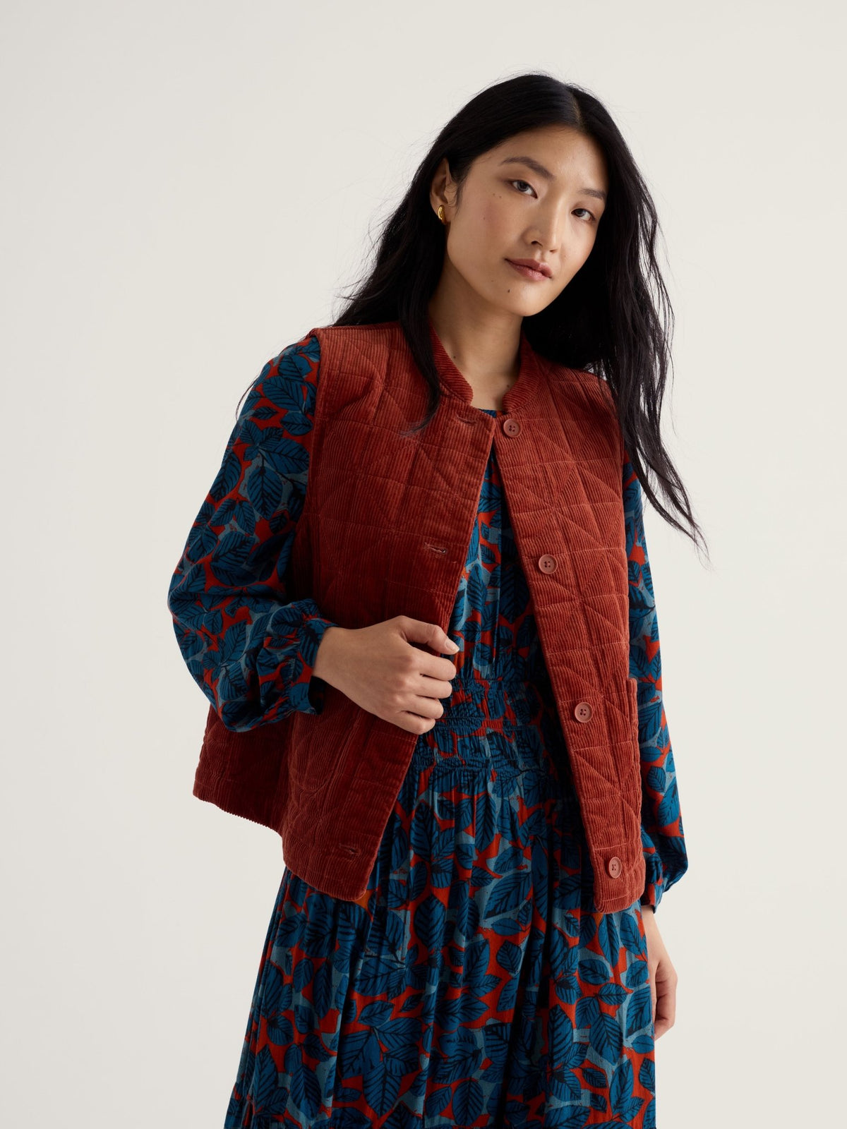 picture of Seasalt Incoming Tide Gilet - Dark Terracota - Number Two - womens - fashion - clothing - Seasalt 1