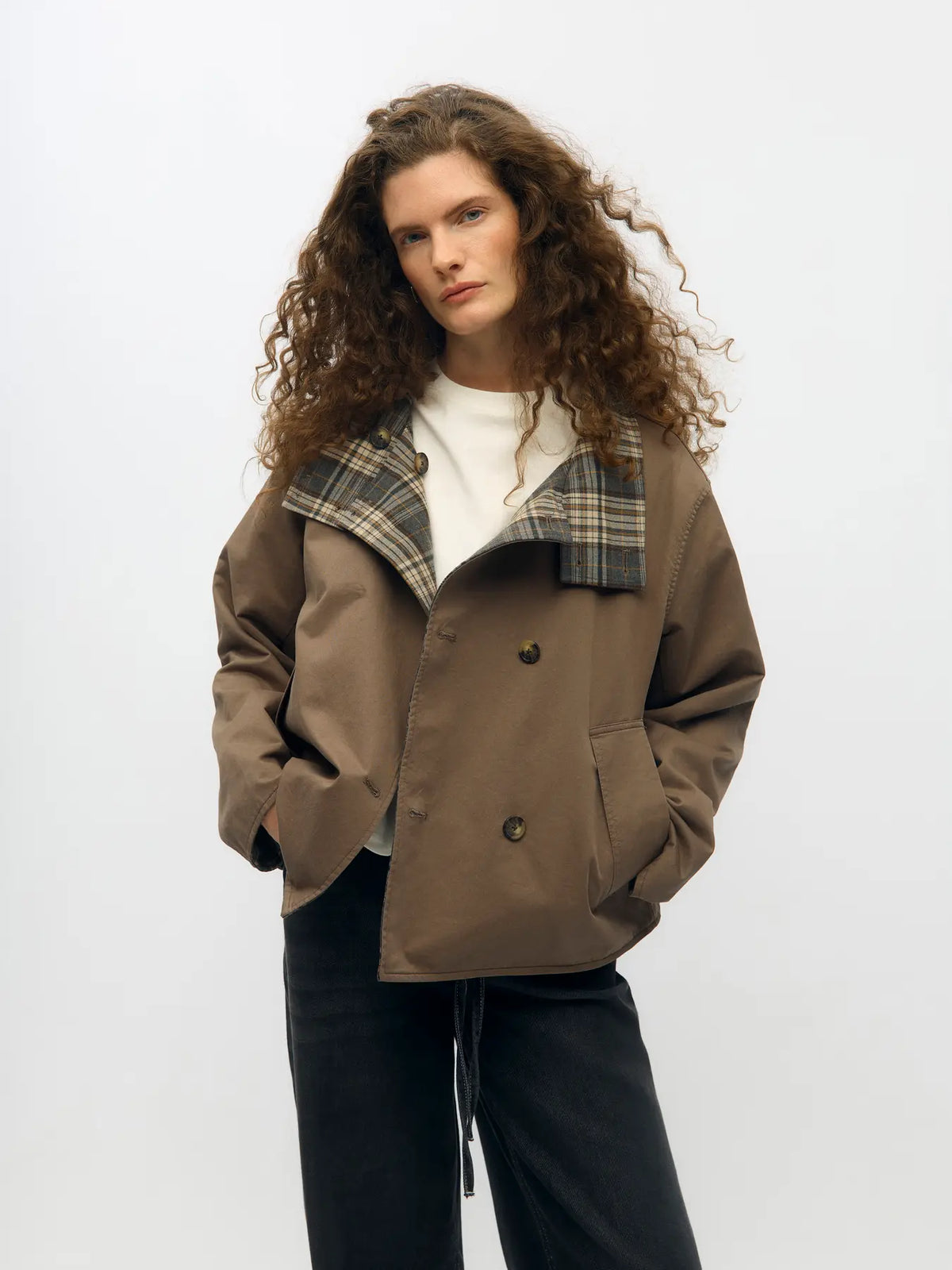 picture of Object Gro Reversible Coat - Morel - Number Two - womens - fashion - clothing - Object 2