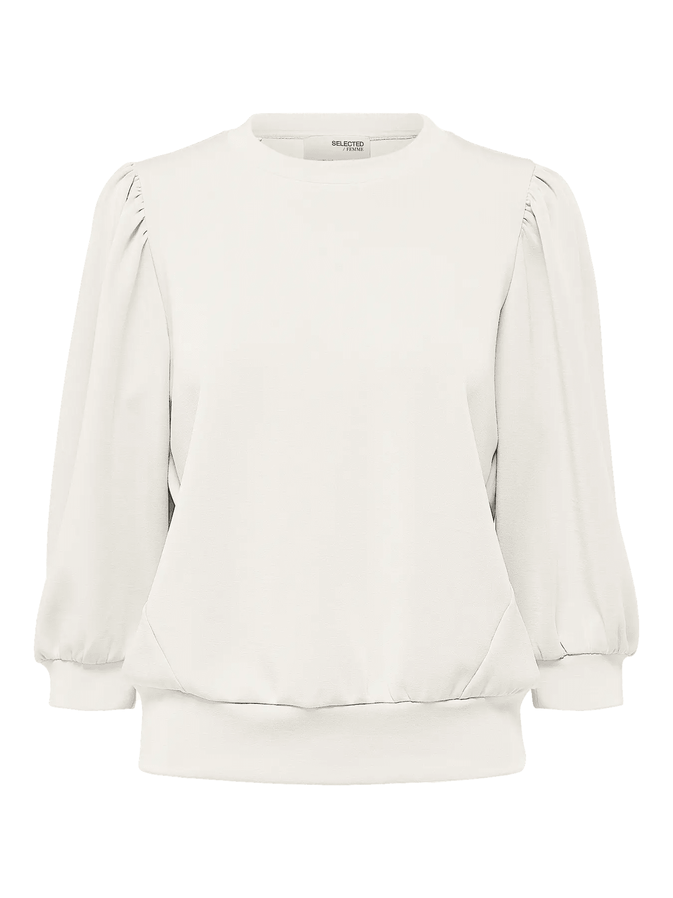 picture of Selected Tenny 3/4 Sweat Top - Snow White - Number Two - womens - fashion - clothing - Selected Femme 5