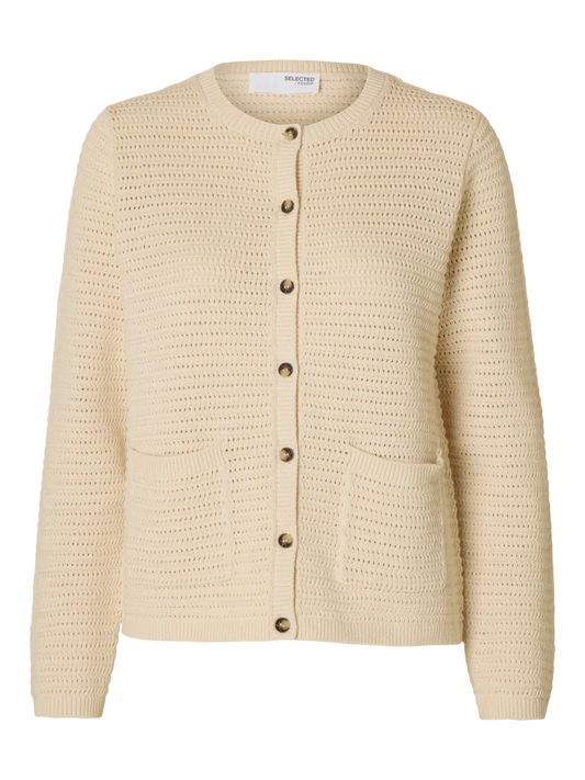 Selected Femme Vinna LS Knitted Cardigan Birch