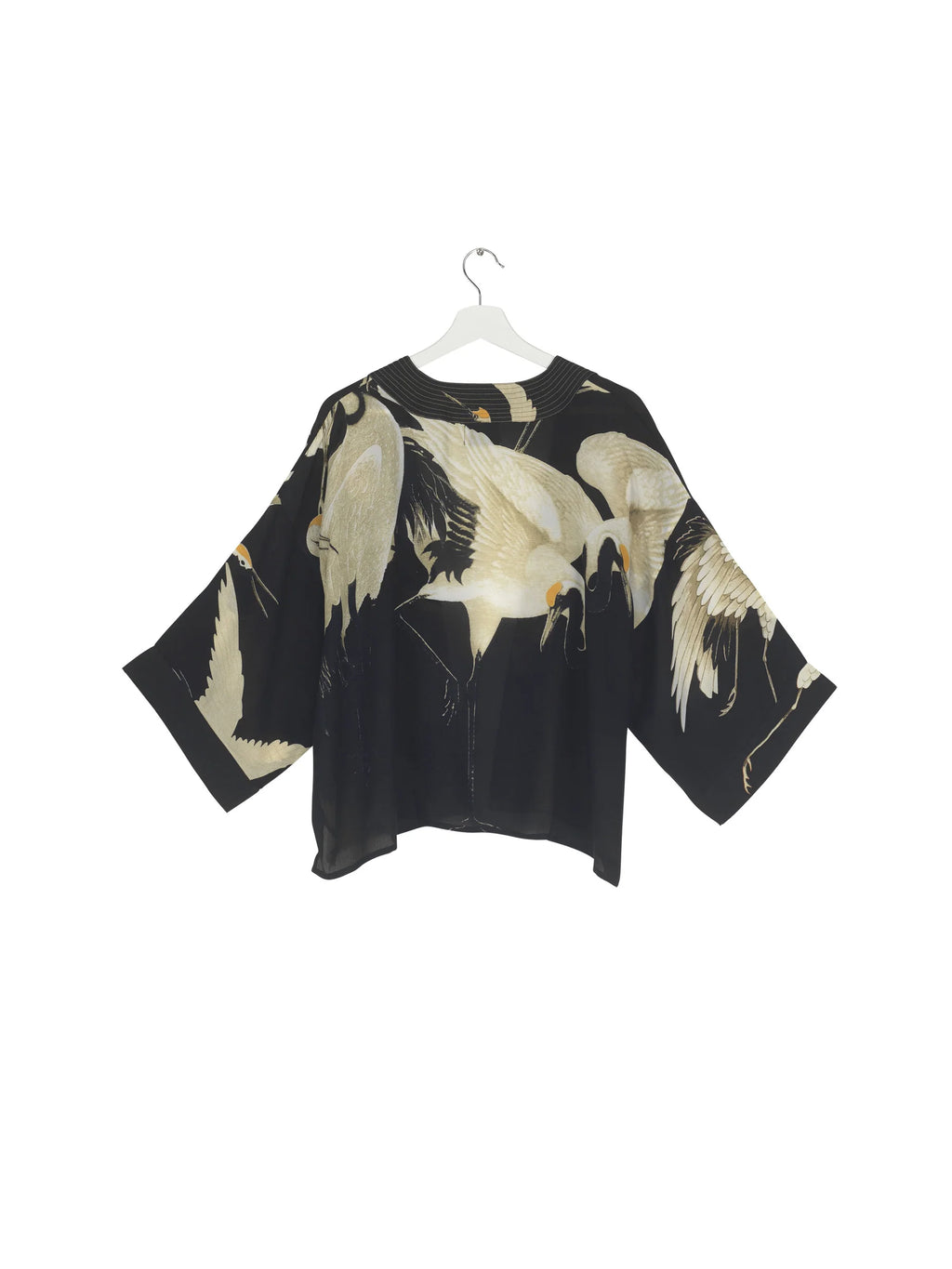 One Hundred Stars Kimono - Stork Black