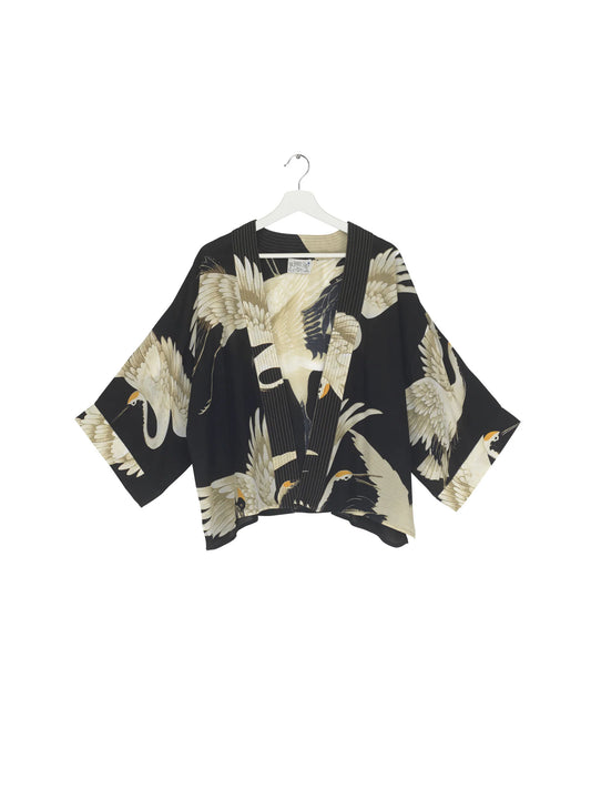 One Hundred Stars Kimono - Stork Black