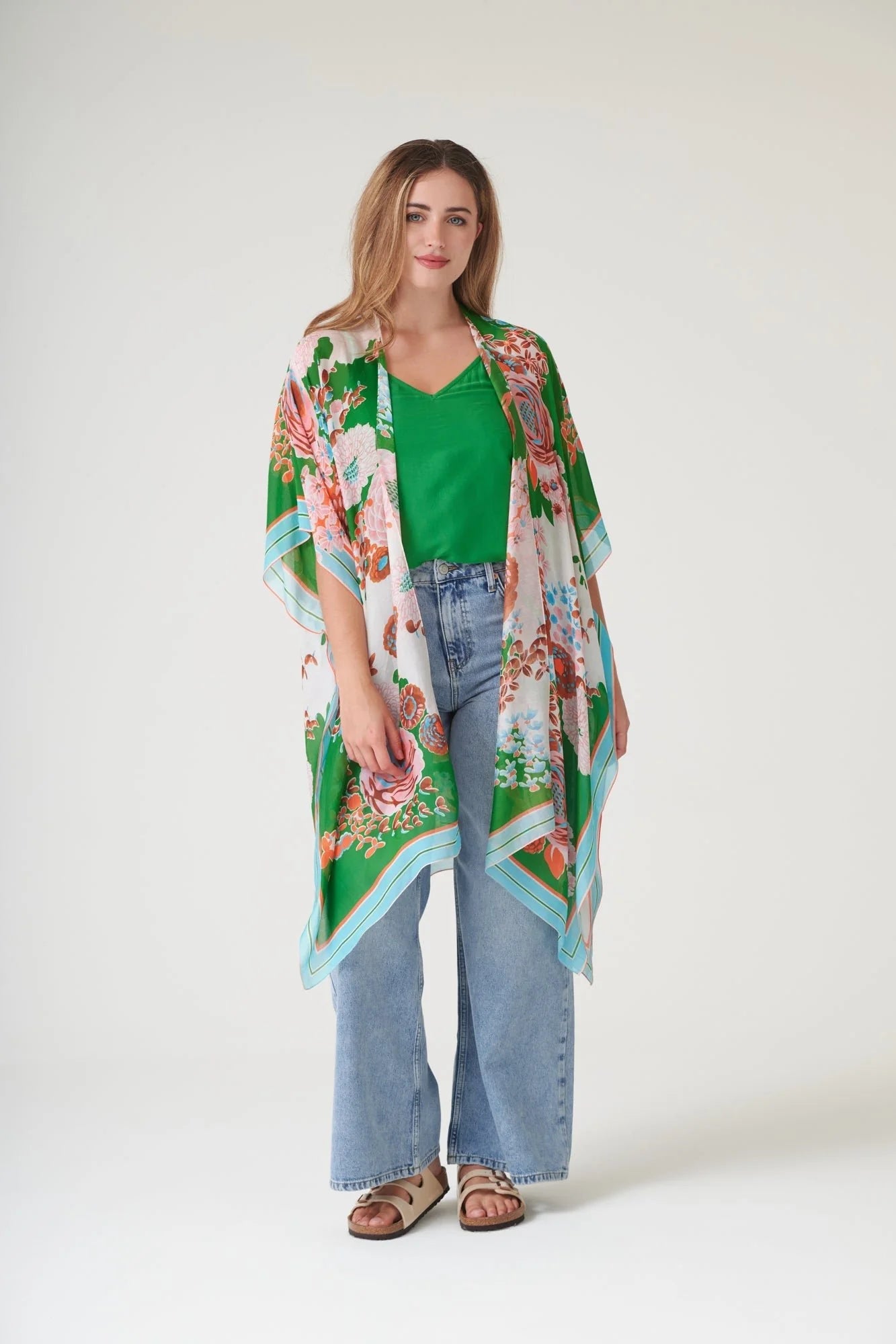 picture of One Hundred Stars Throwover - Kitsch Bouquet Green - Number Two - womens - fashion - clothing - One Hundred Stars 5