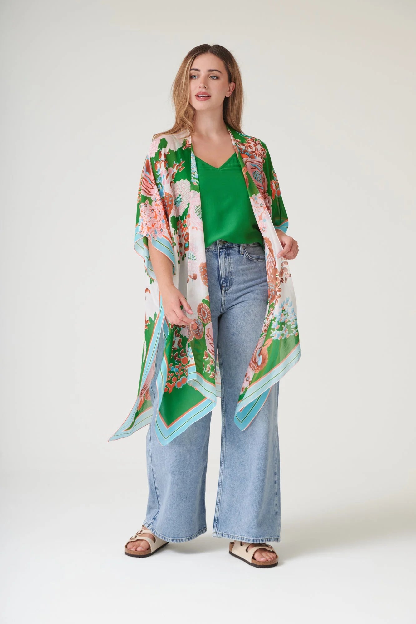 picture of One Hundred Stars Throwover - Kitsch Bouquet Green - Number Two - womens - fashion - clothing - One Hundred Stars 4