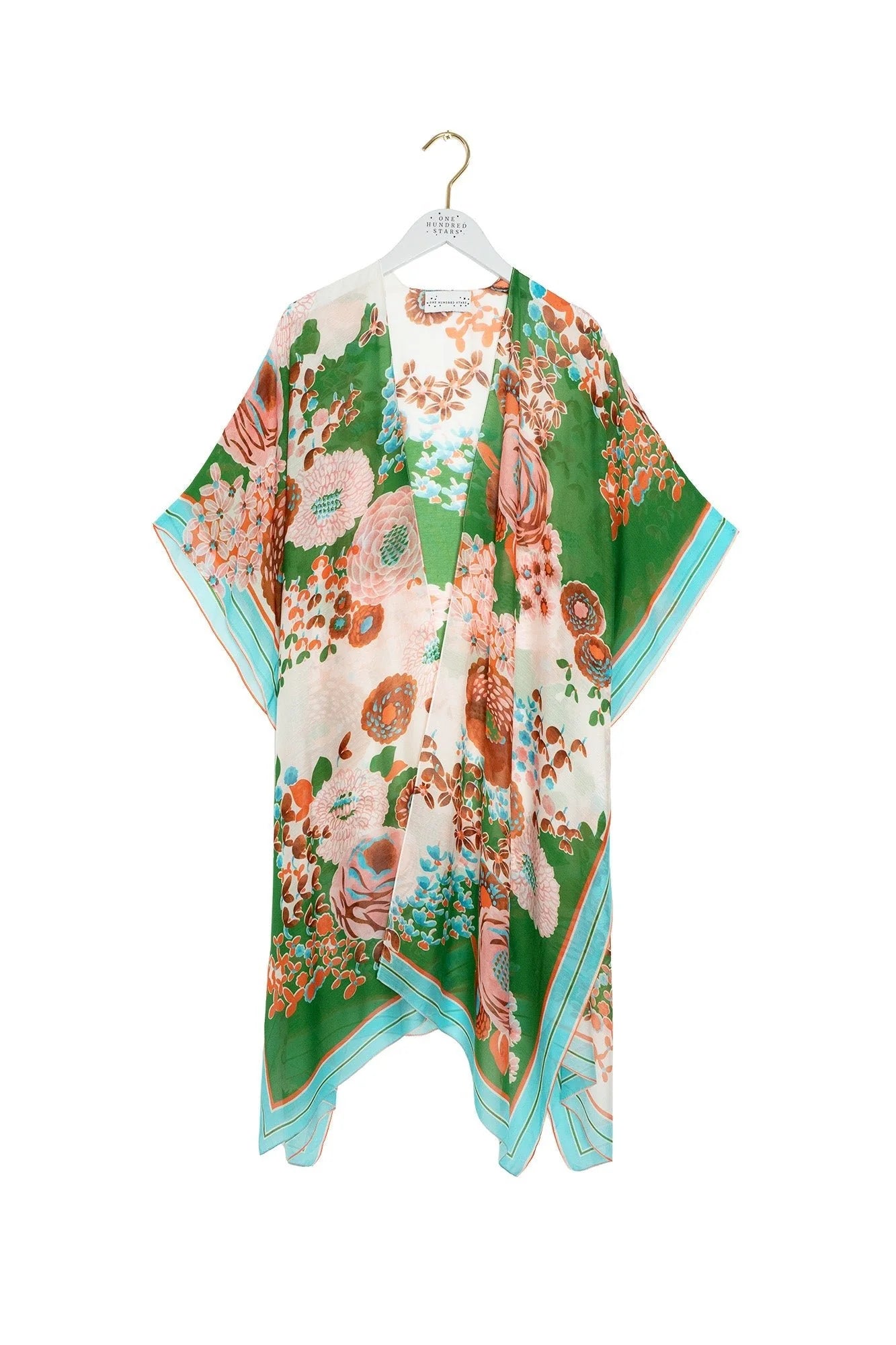 picture of One Hundred Stars Throwover - Kitsch Bouquet Green - Number Two - womens - fashion - clothing - One Hundred Stars 2