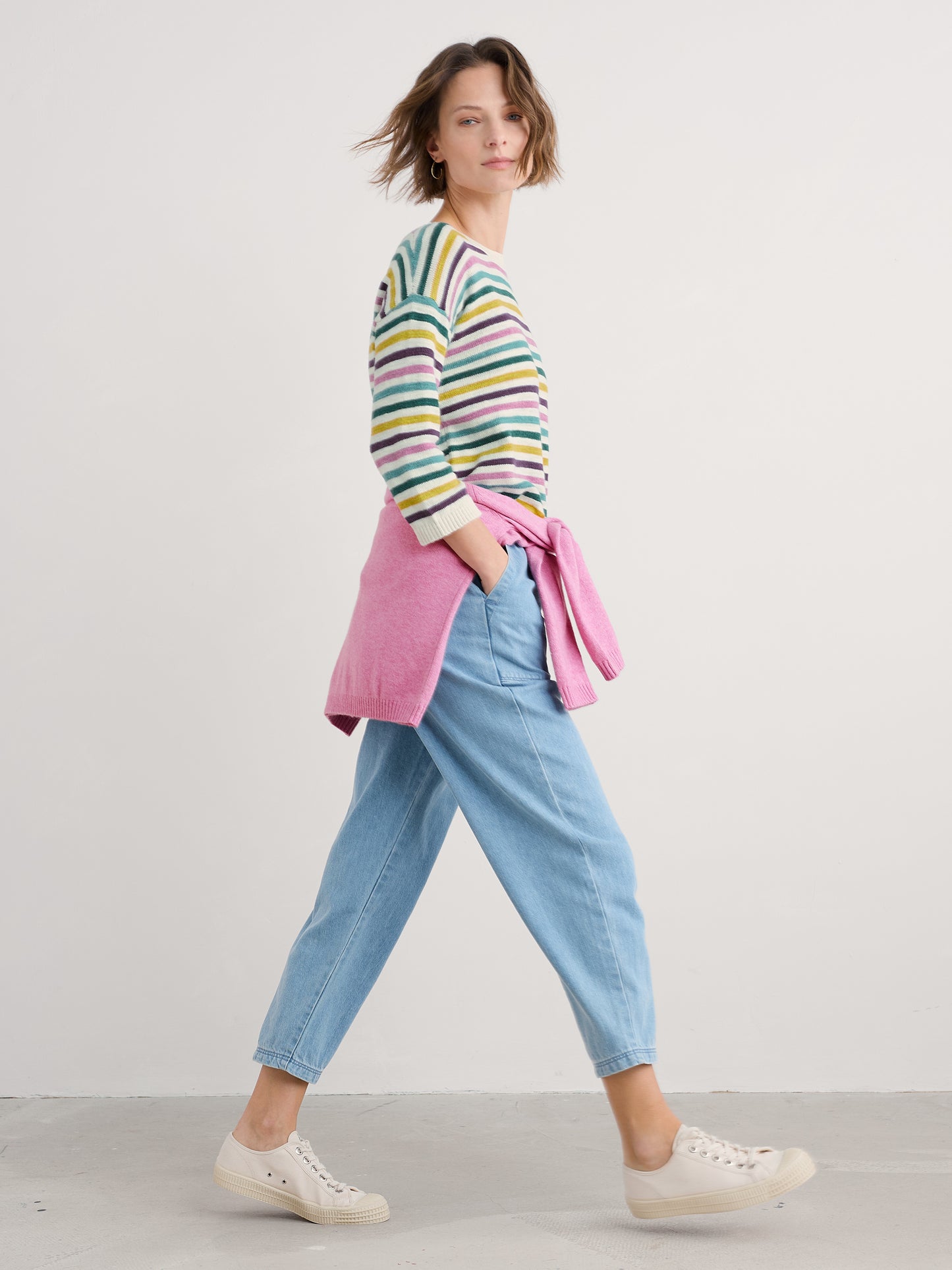Seasalt Knavock Striped Jumper Orchid Multi