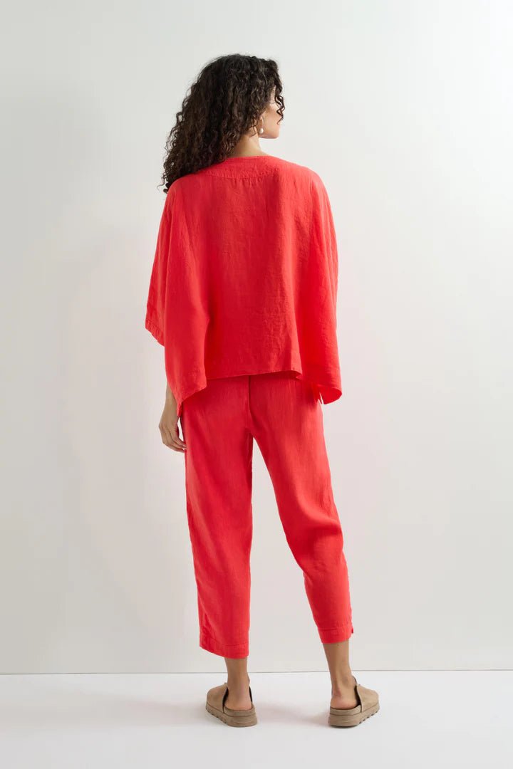picture of Sahara Organza Linen Relaxed Jacket Scarlet - Number Two - womens - fashion - clothing - Sahara 6