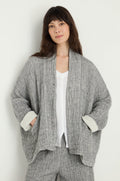 picture of Sahara Crinkle Double Face Linen Jacket - Black/White - Number Two - womens - fashion - clothing - Sahara 1