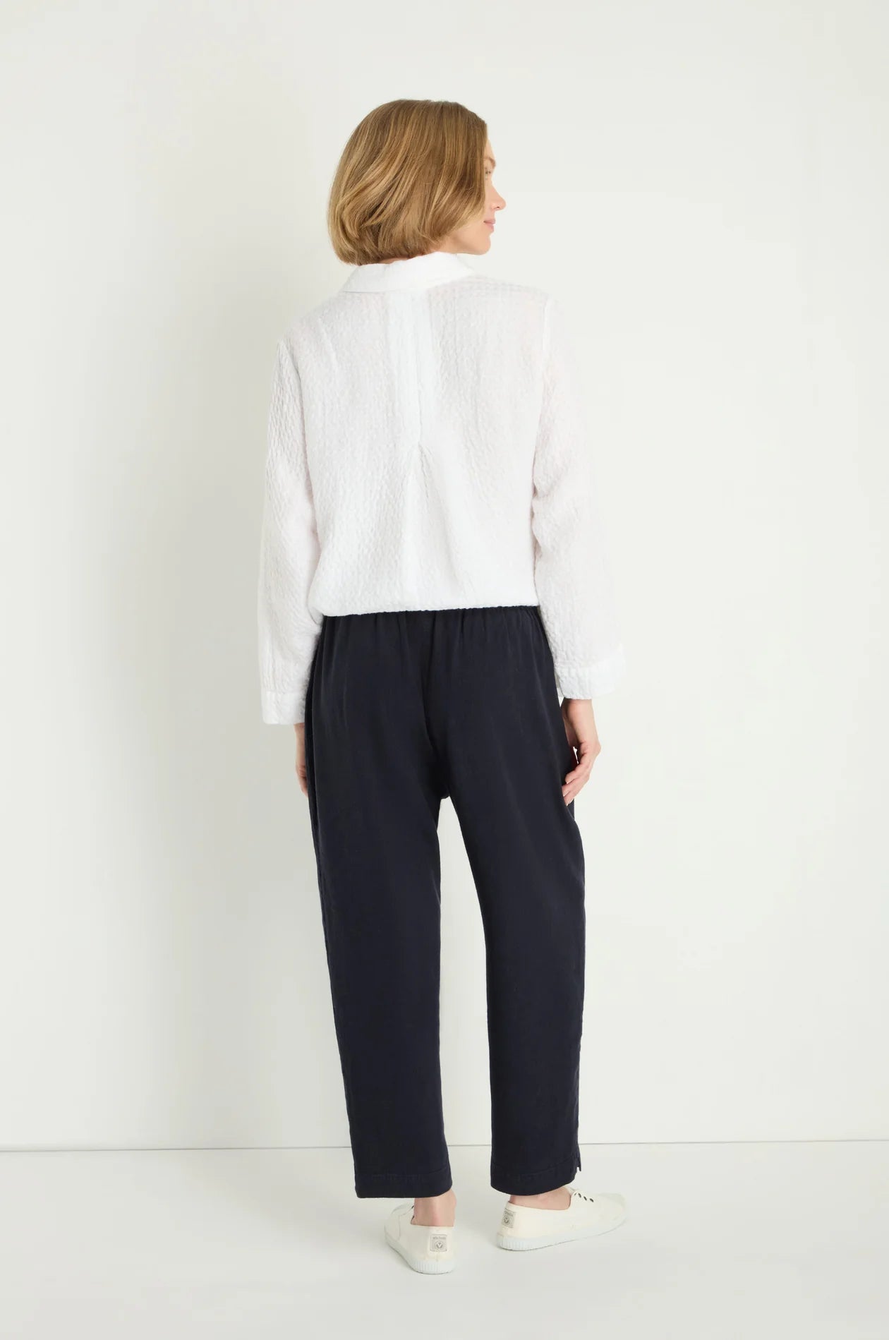 picture of Sahara Twisted Linen Slim Trouser - Night - Number Two - womens - fashion - clothing - Sahara 4