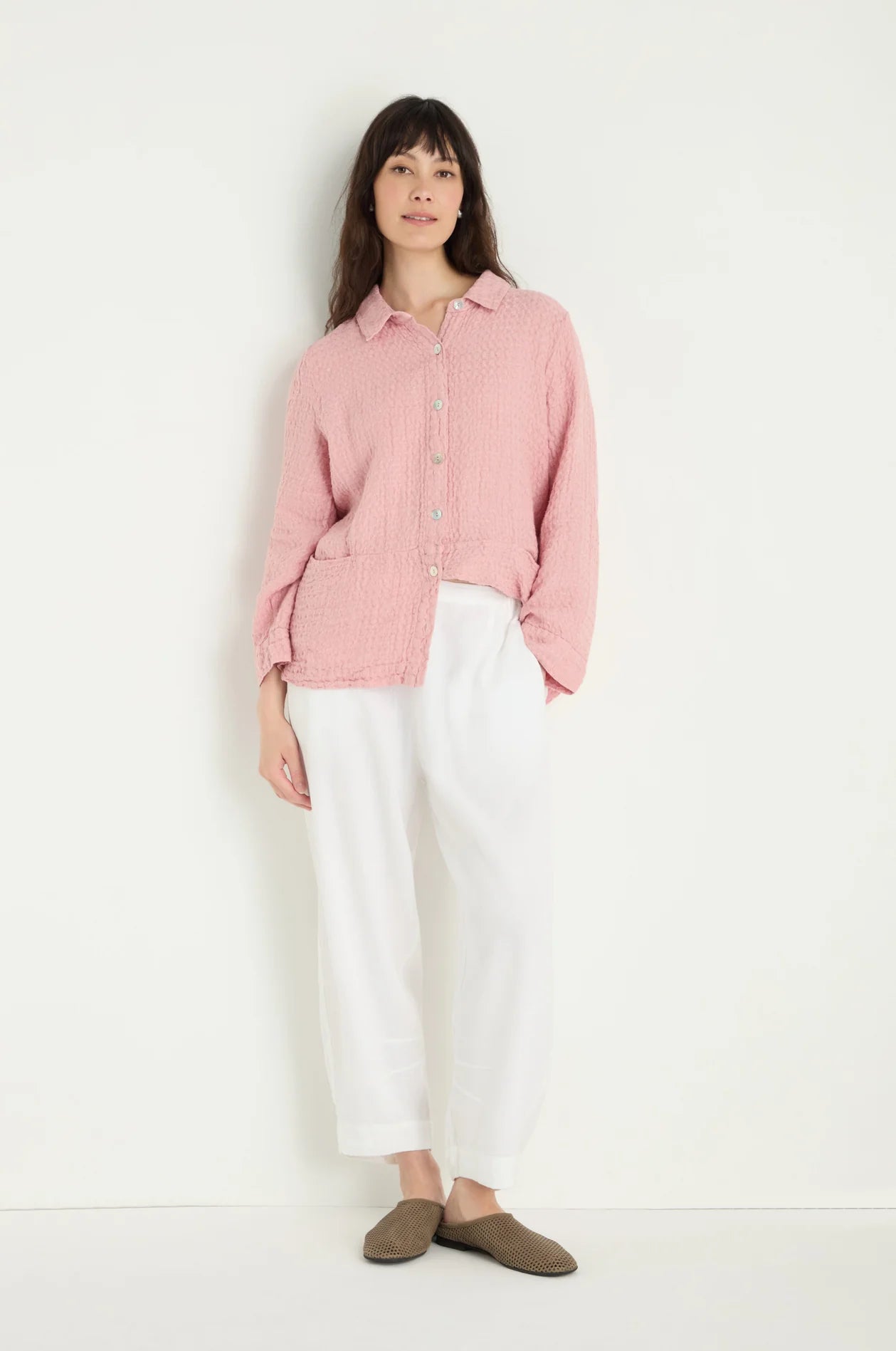 picture of Sahara Twisted Linen Bubble Trouser - White - Number Two - womens - fashion - clothing - Sahara 2