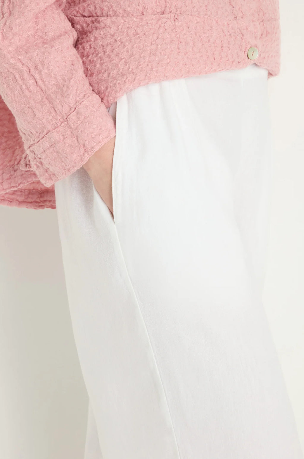 picture of Sahara Twisted Linen Bubble Trouser - White - Number Two - womens - fashion - clothing - Sahara 4