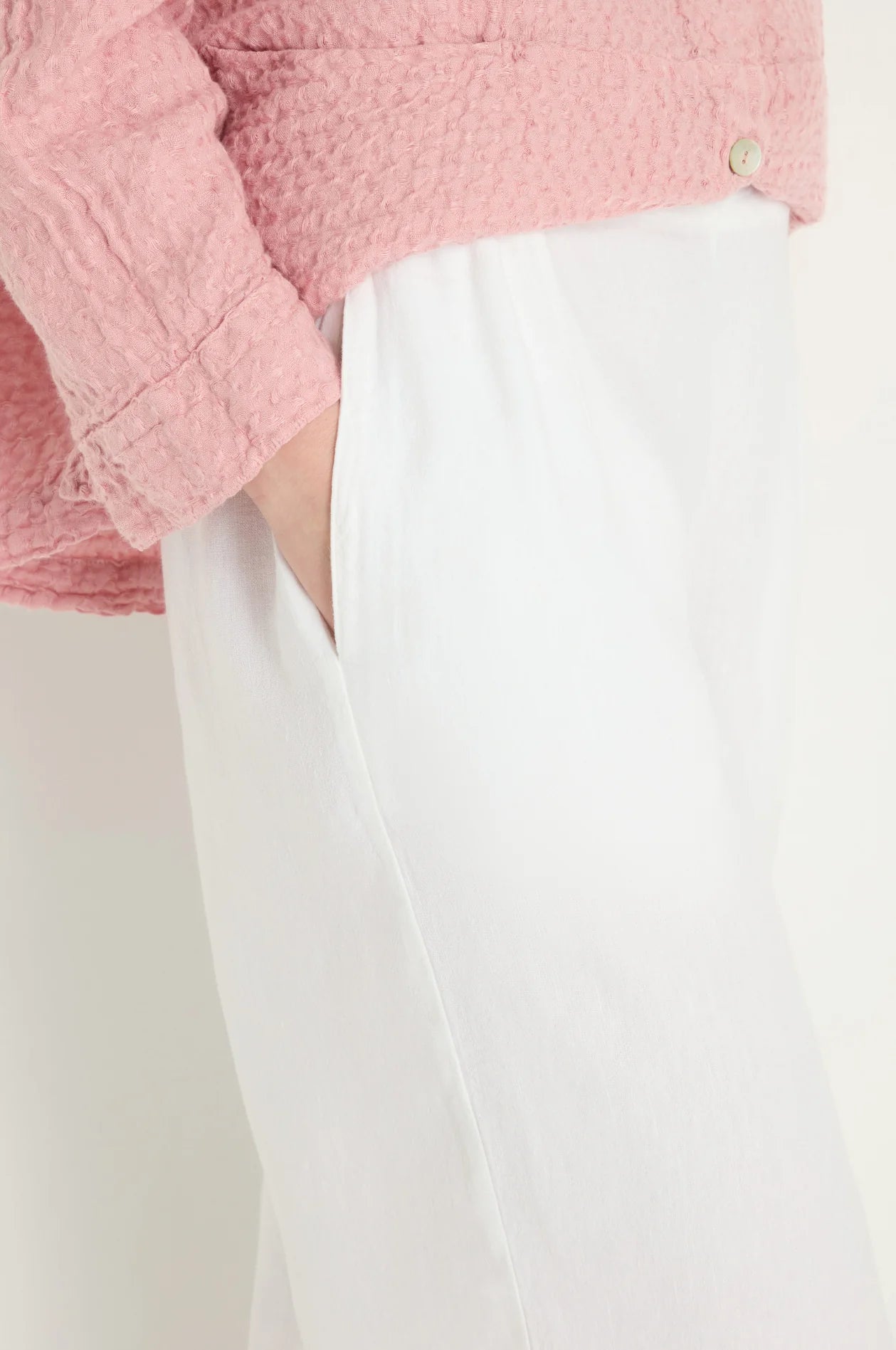 picture of Sahara Twisted Linen Bubble Trouser - White - Number Two - womens - fashion - clothing - Sahara 4