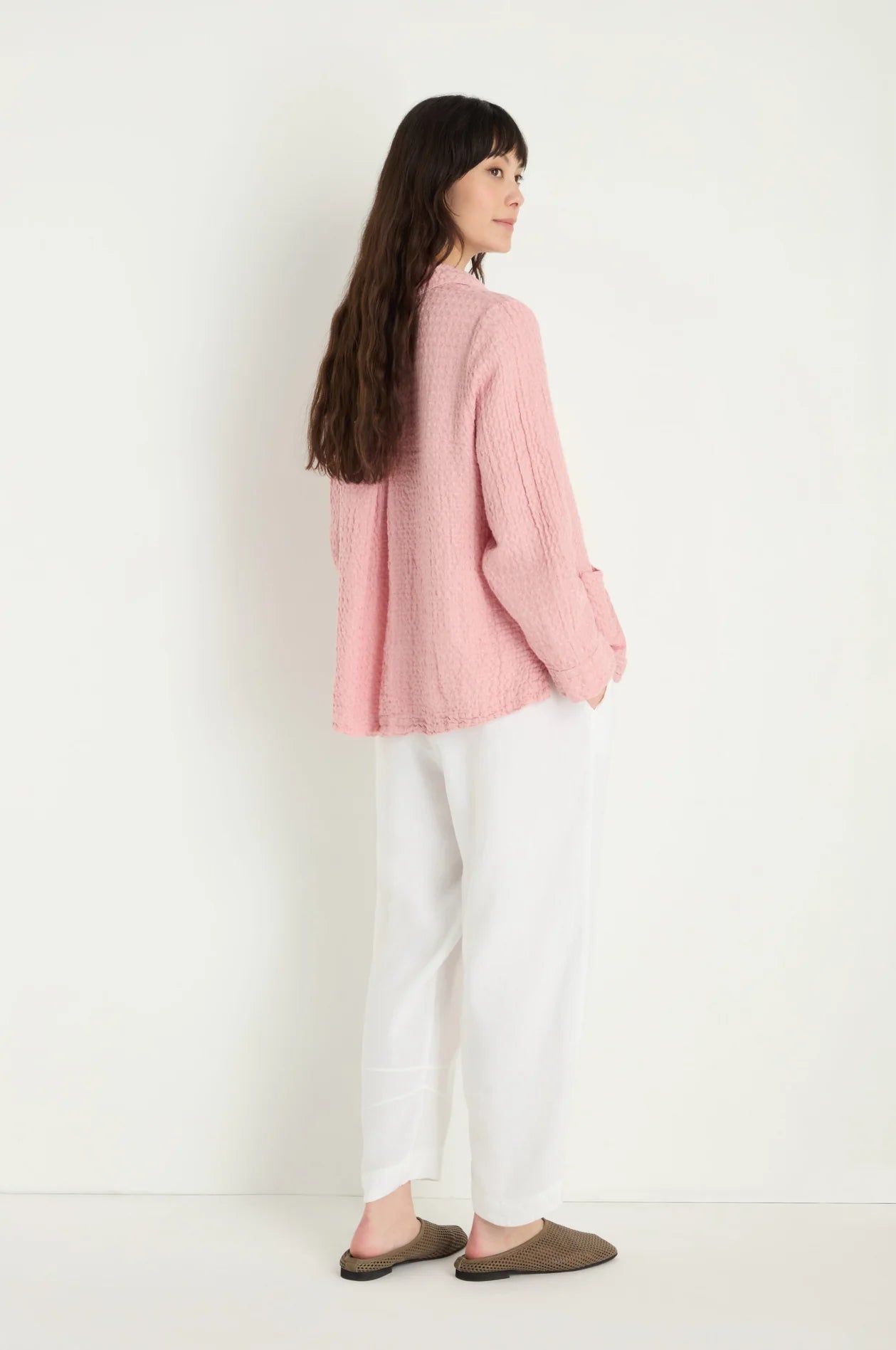 picture of Sahara Twisted Linen Bubble Trouser - White - Number Two - womens - fashion - clothing - Sahara 3