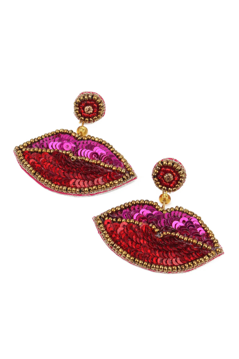My Doris Beaded Earring - Lips