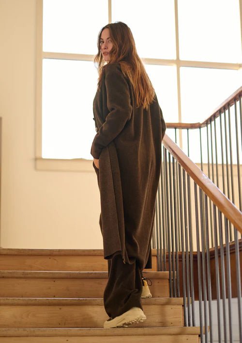 picture of Henriette Steffensen Long Cardigan 7162 - Chocolate - Number Two - womens - fashion - clothing - Henriette Steffensen 2