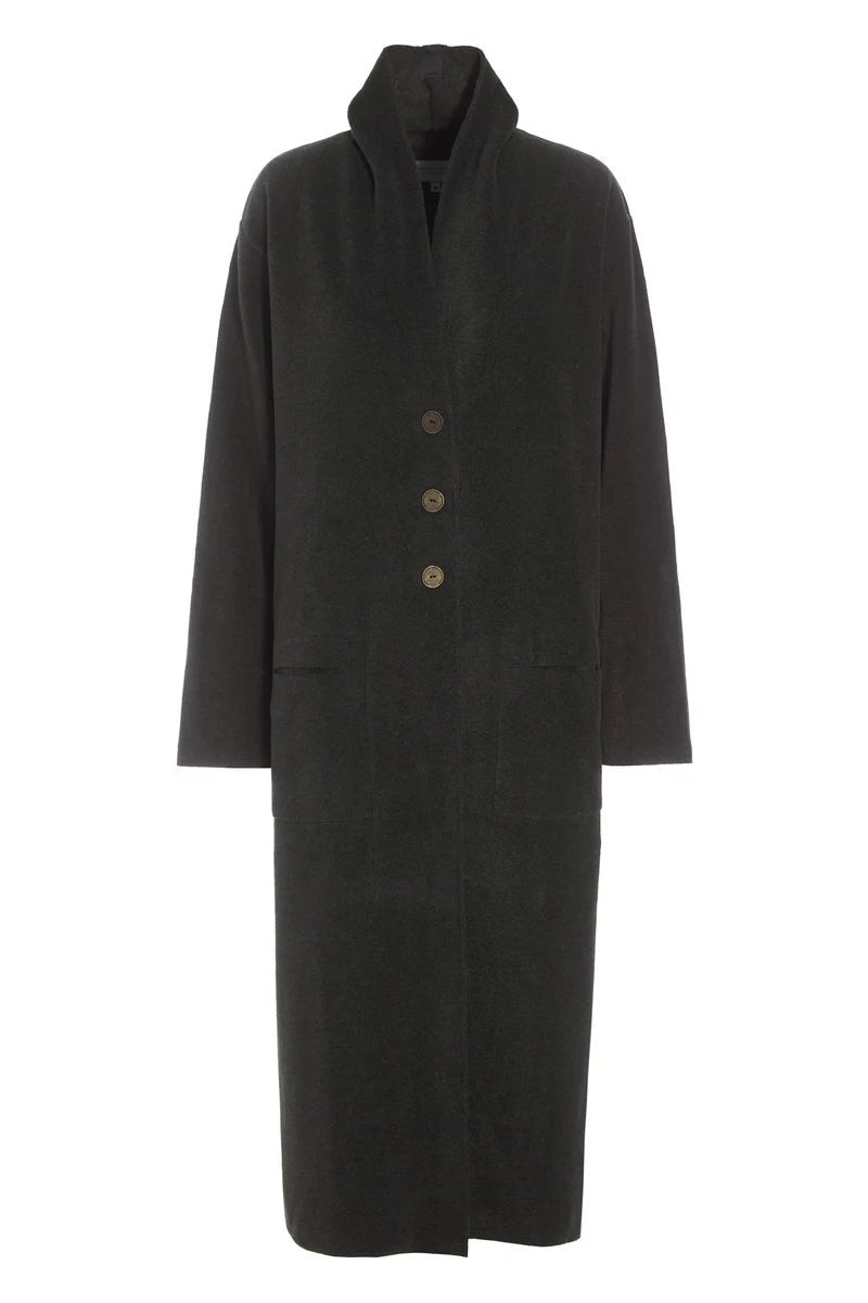 picture of Henriette Steffensen Long Cardigan 7162 - Chocolate - Number Two - womens - fashion - Henriette Steffensen 3