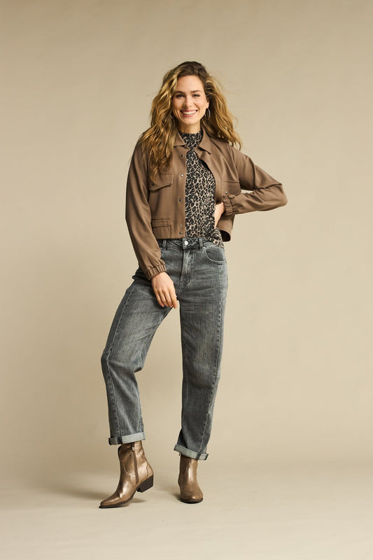 picture of Red Button Caitlin Sidepatch Jean - Grey Denim - Number Two - womens - fashion - clothing - Red Button 1