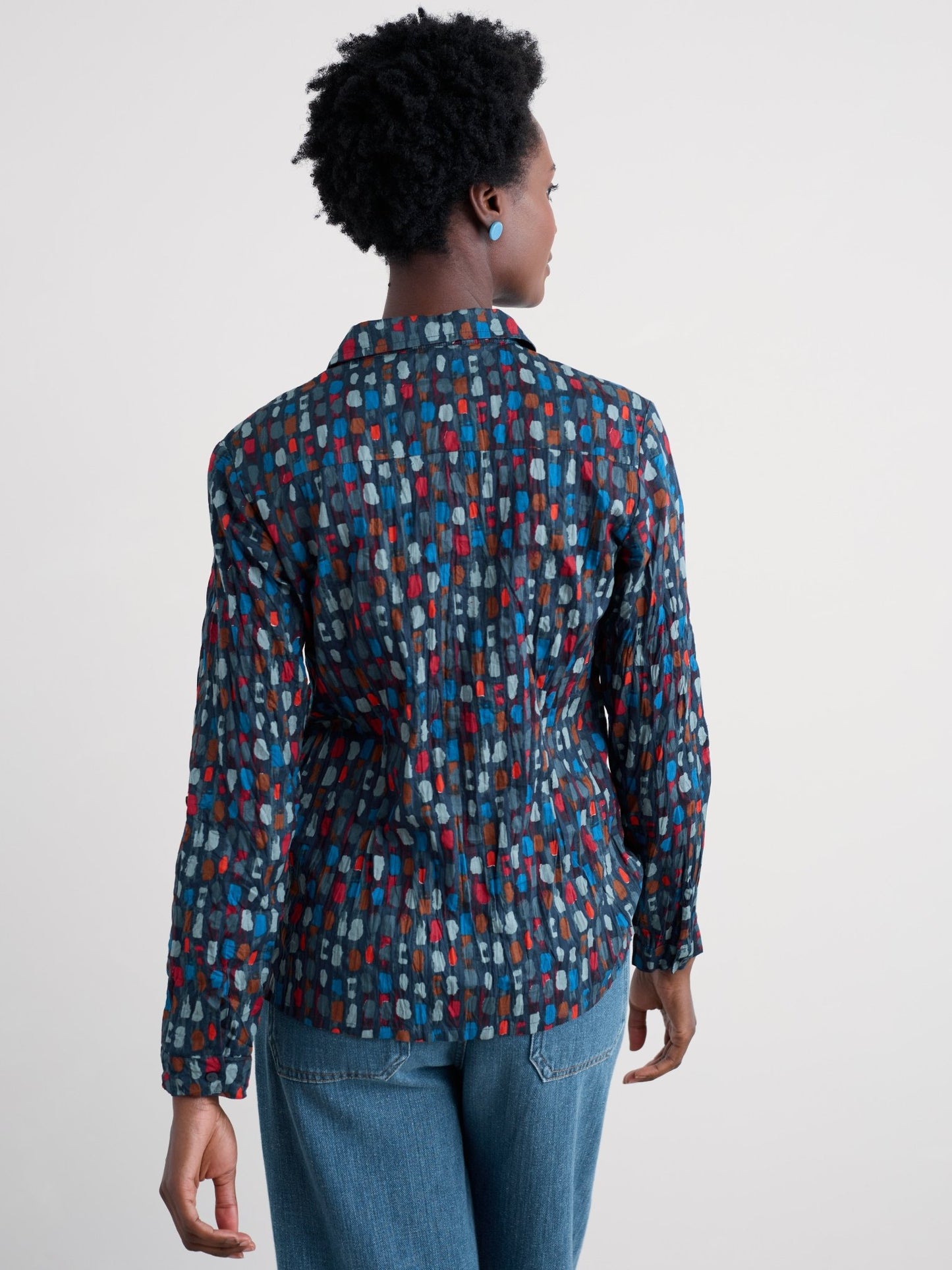 picture of Seasalt Larissa Shirt - Dye Strokes Dark Lugger - Number Two - womens - fashion - clothing - Seasalt 4