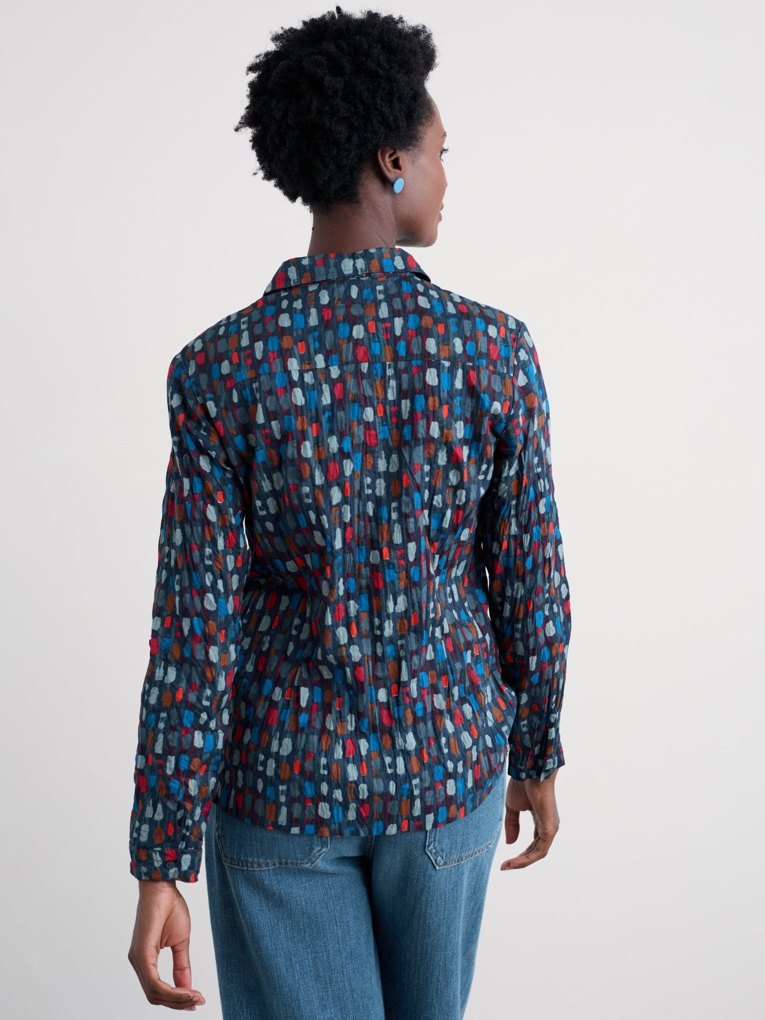 picture of Seasalt Larissa Shirt - Dye Strokes Dark Lugger - Number Two - womens - fashion - clothing - Seasalt 4