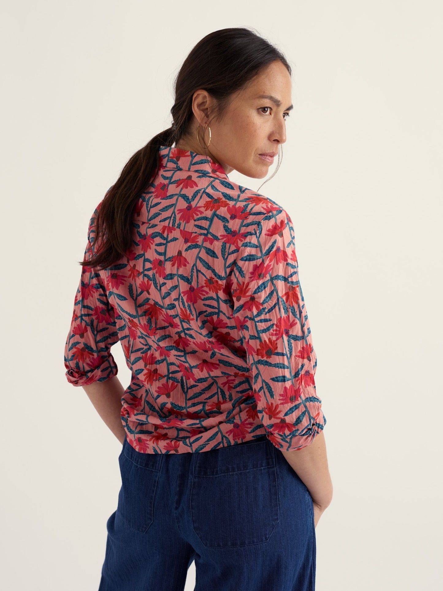 picture of Seasalt Larissa Shirt - Echinacea Stems Rosehip - Number Two - womens - fashion - clothing - Seasalt 2