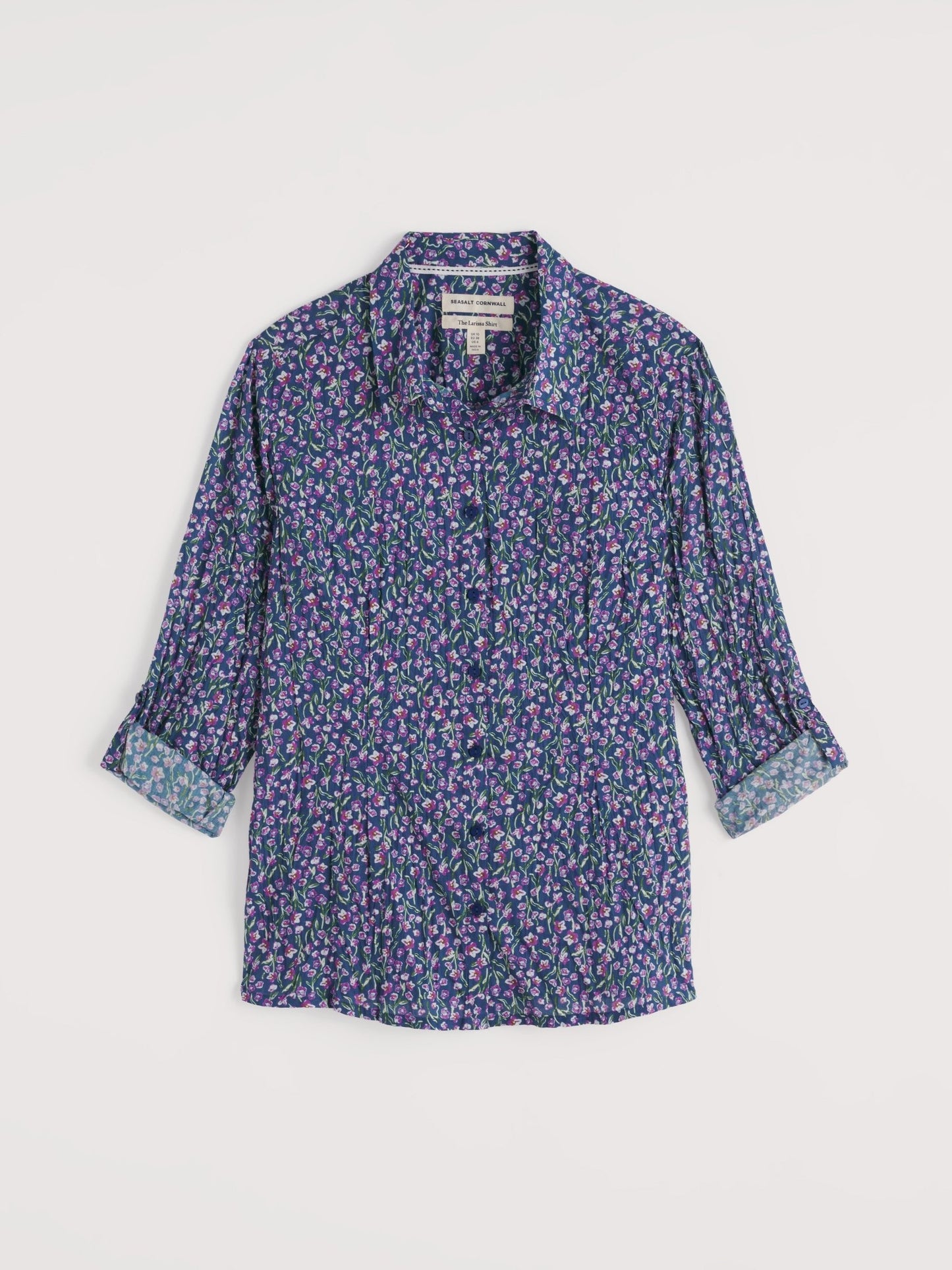 picture of Seasalt Larissa Shirt - Flax Flower Bright Orchid - Number Two - womens - fashion - clothing - Seasalt 5