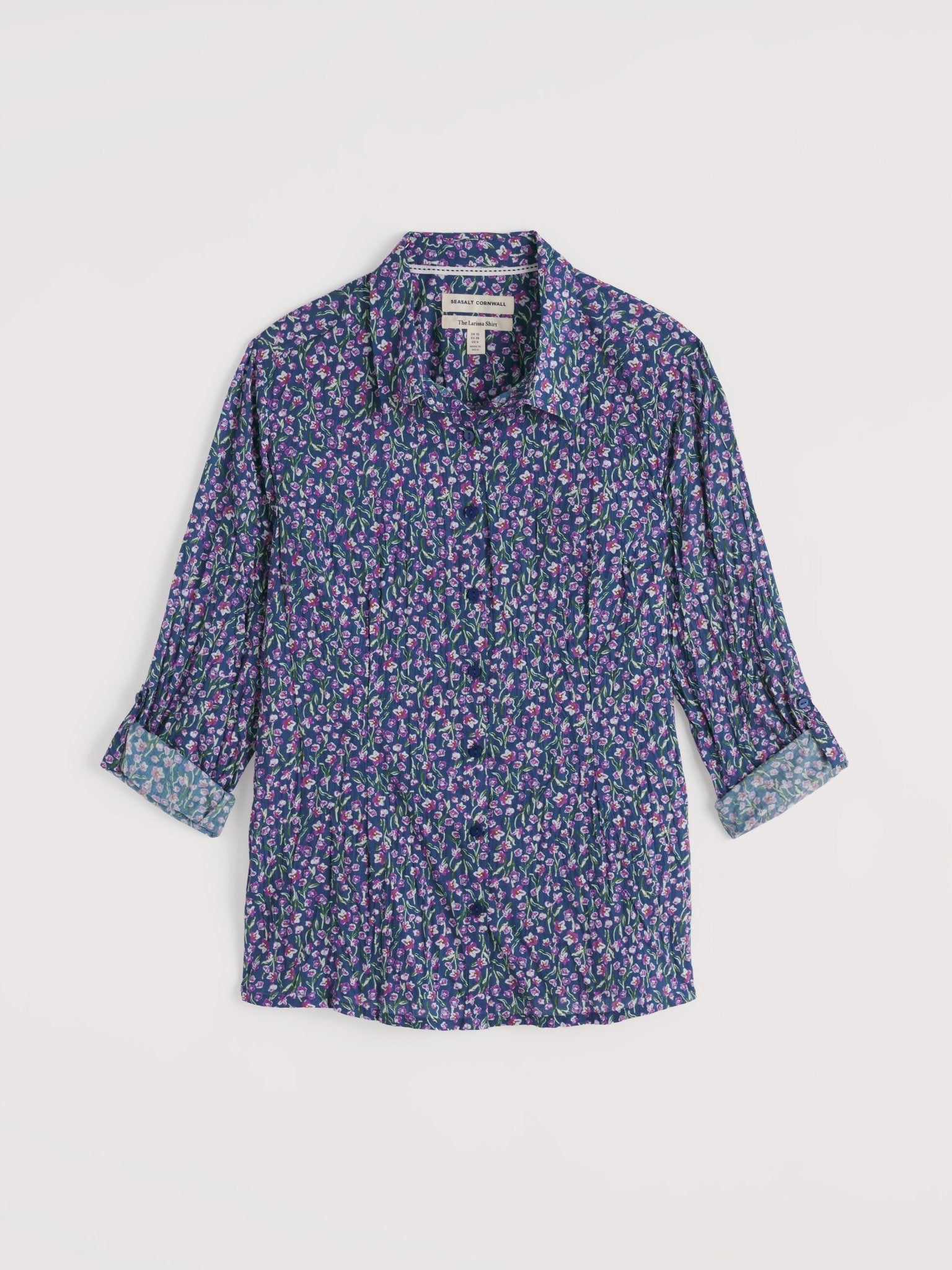 picture of Seasalt Larissa Shirt - Flax Flower Bright Orchid - Number Two - womens - fashion - clothing - Seasalt 5