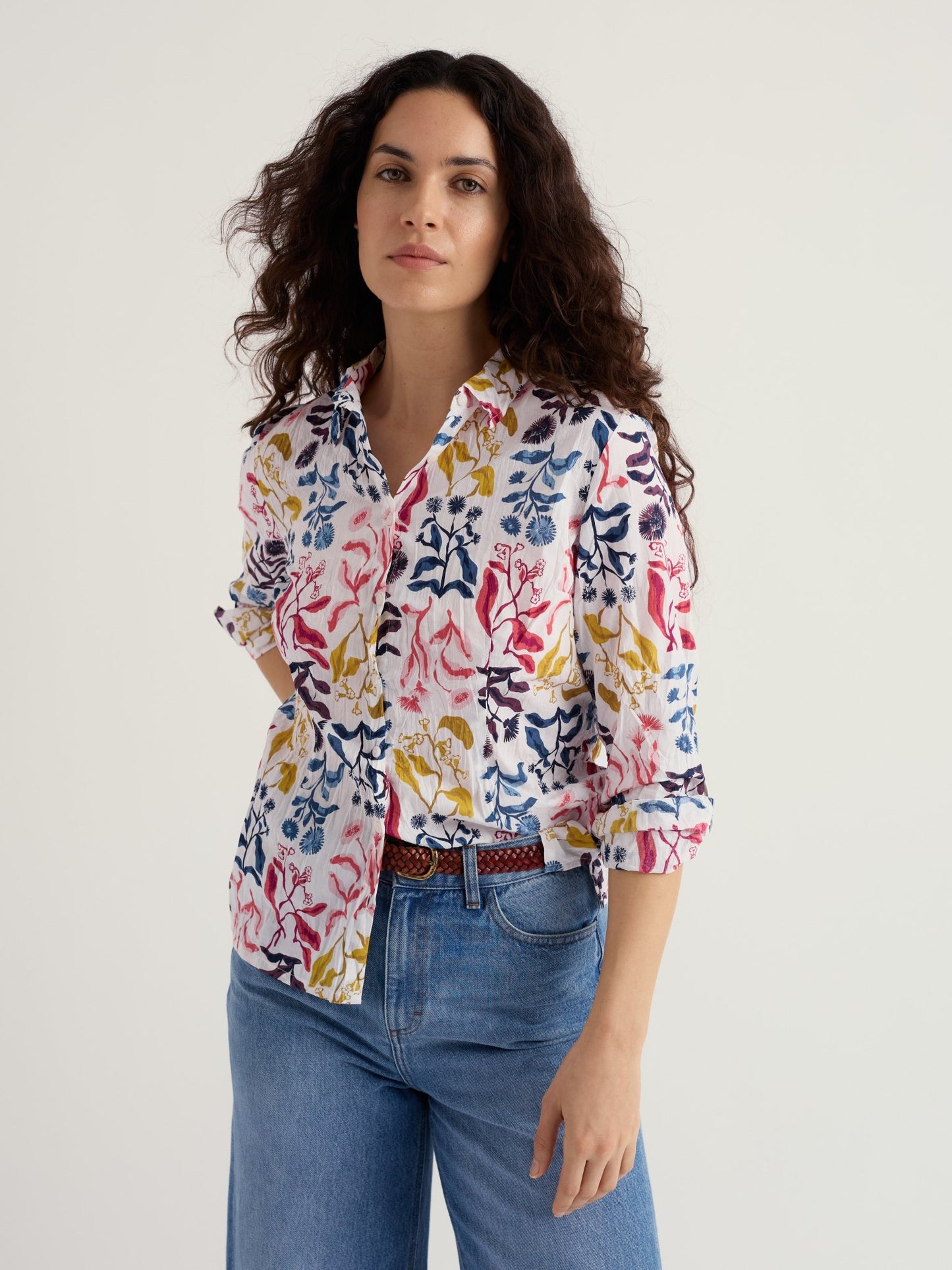 picture of Seasalt Larissa Shirt - Inky Botanicals Chalk - Number Two - womens - fashion - clothing - Seasalt 3