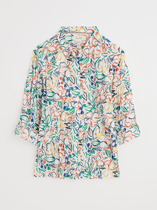Seasalt Larissa Shirt Organic Cotton Painters Garden Chalk